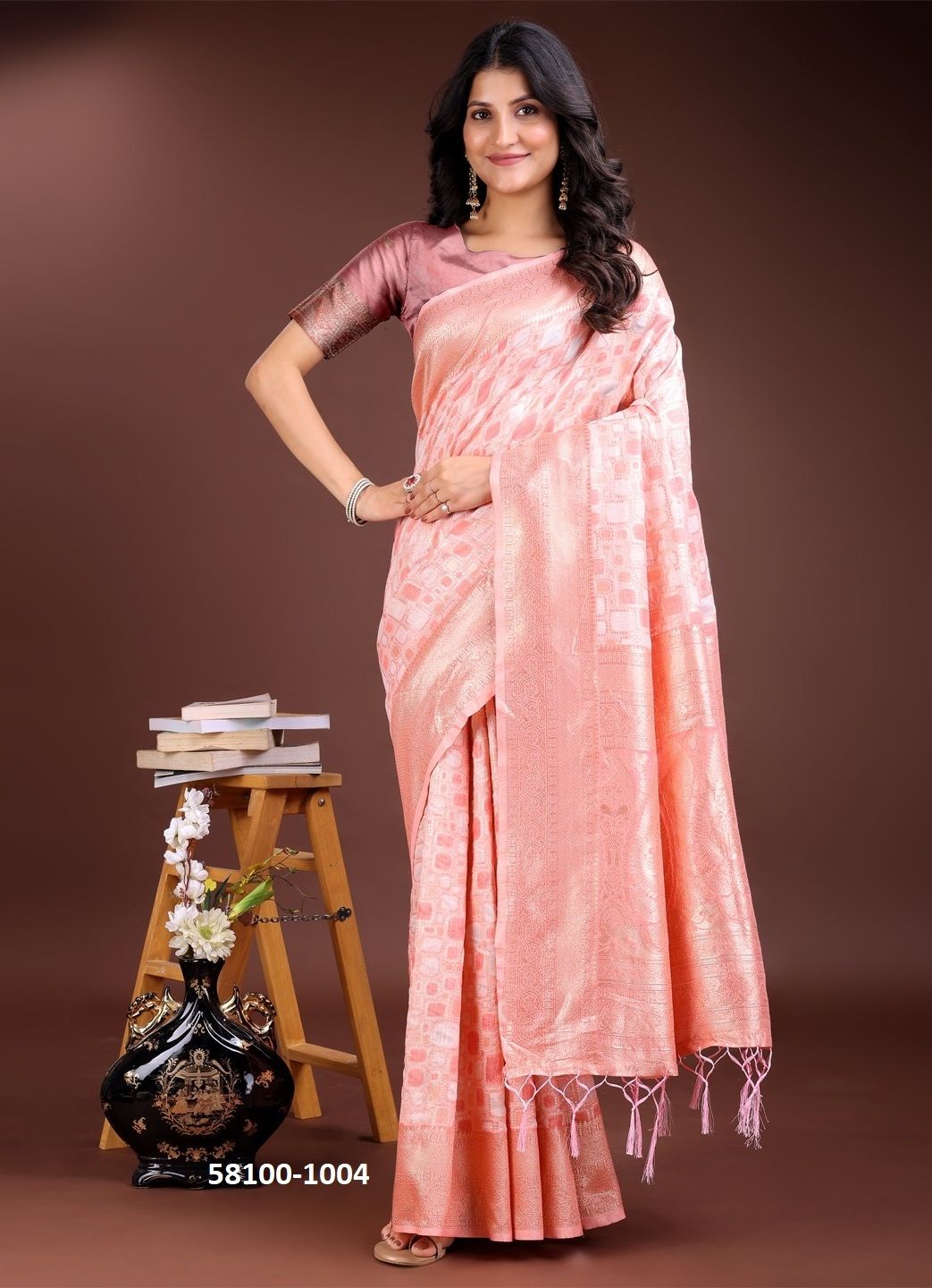 MANGO SILK - Catalog # 58100 (Set of 6 Sarees) by Brand STROLLAY ®