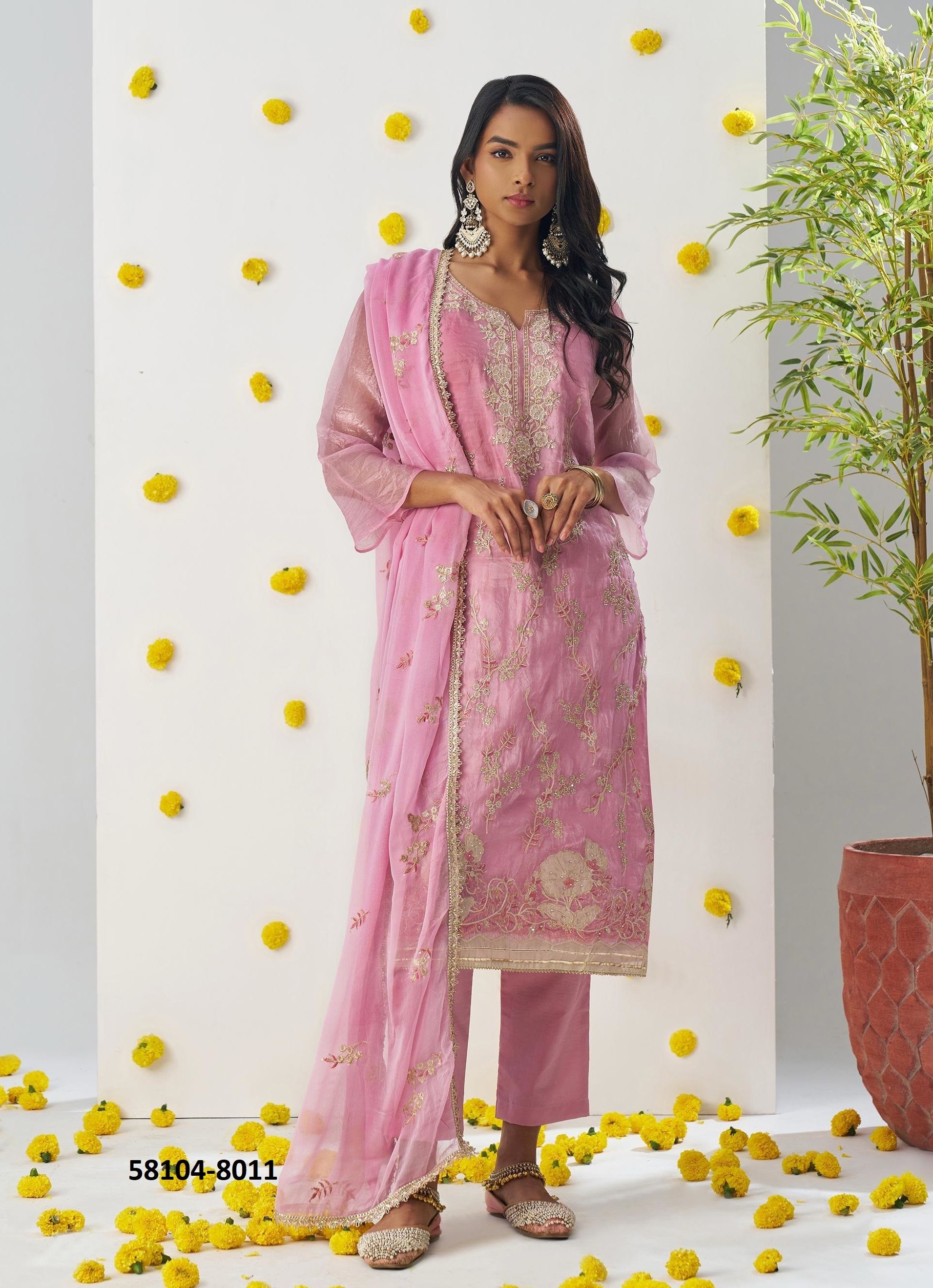 RAAG - Catalog # 58104 (Set of 4 Readymade Salwar Suits) by Brand ALIZEH
