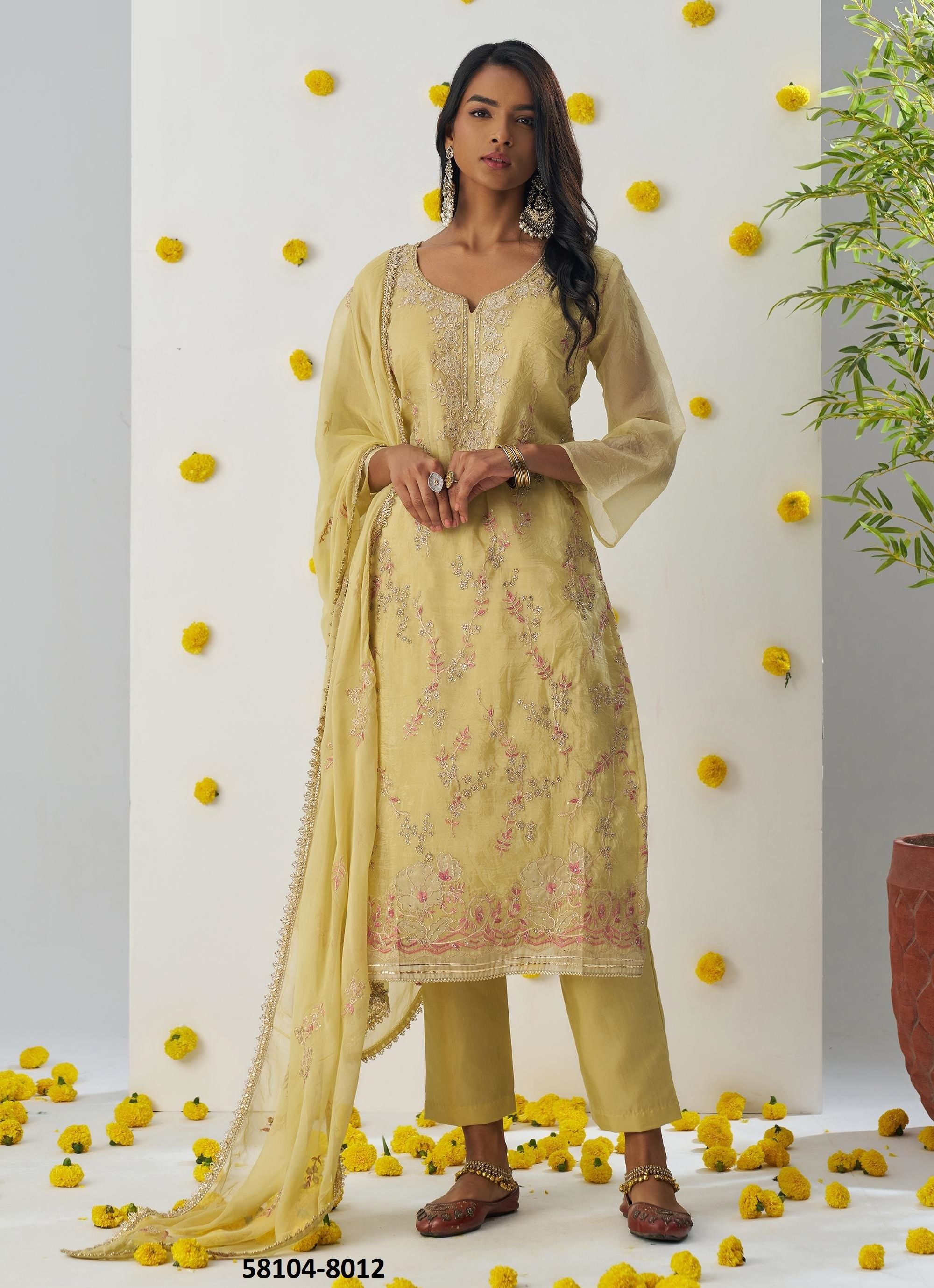 RAAG - Catalog # 58104 (Set of 4 Readymade Salwar Suits) by Brand ALIZEH