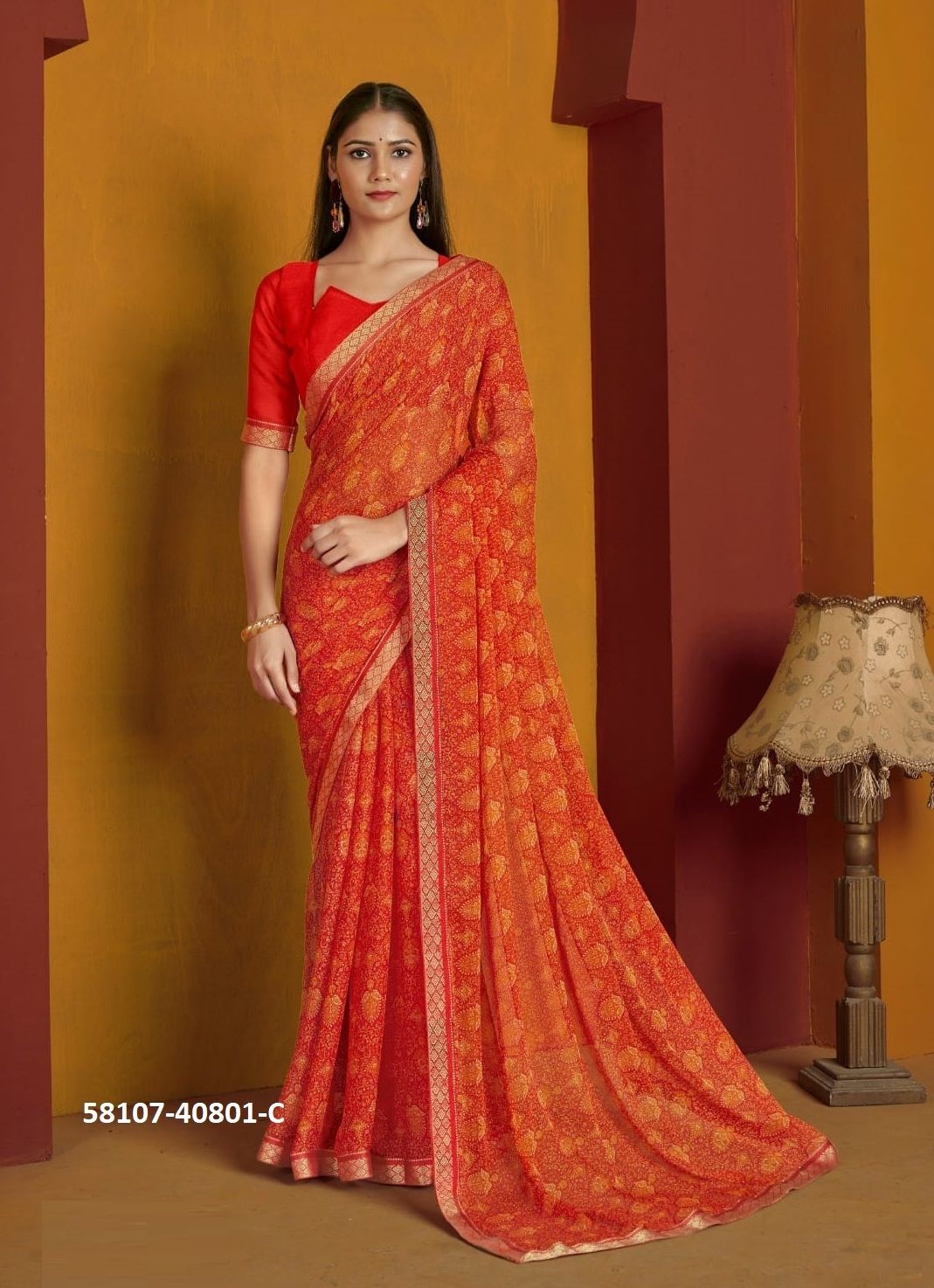 SIMAAYA 32 - Catalog # 58107 (Set of 12 Sarees) by Brand RUCHI SAREES