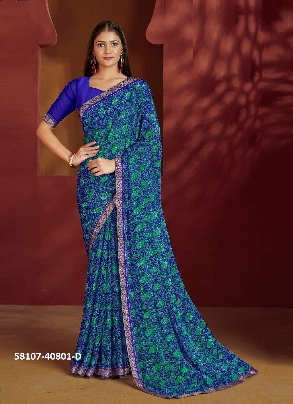 SIMAAYA 32 - Catalog # 58107 (Set of 12 Sarees) by Brand RUCHI SAREES