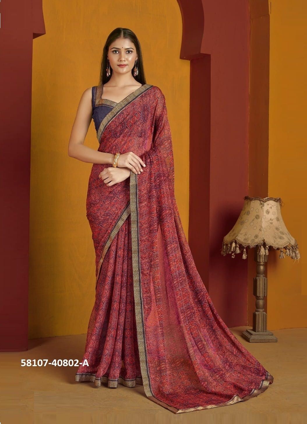 SIMAAYA 32 - Catalog # 58107 (Set of 12 Sarees) by Brand RUCHI SAREES