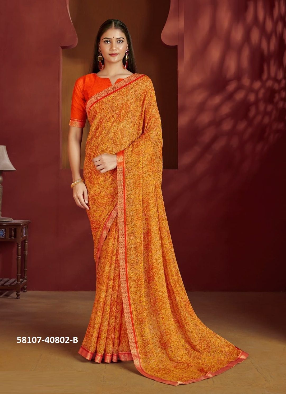 SIMAAYA 32 - Catalog # 58107 (Set of 12 Sarees) by Brand RUCHI SAREES