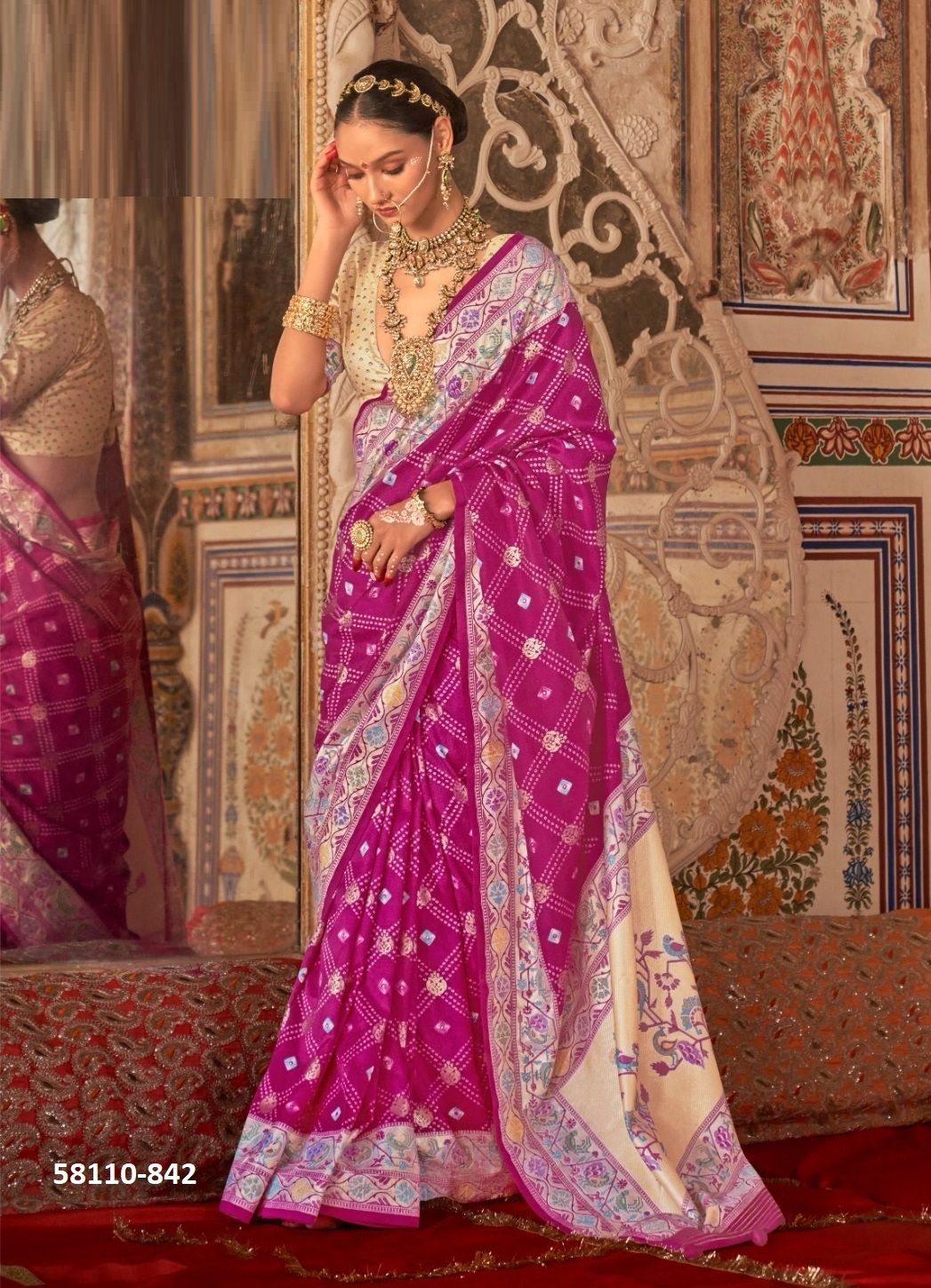 MEERA - Catalog # 58110 (Set of 6 Sarees) by Brand KRESHVA
