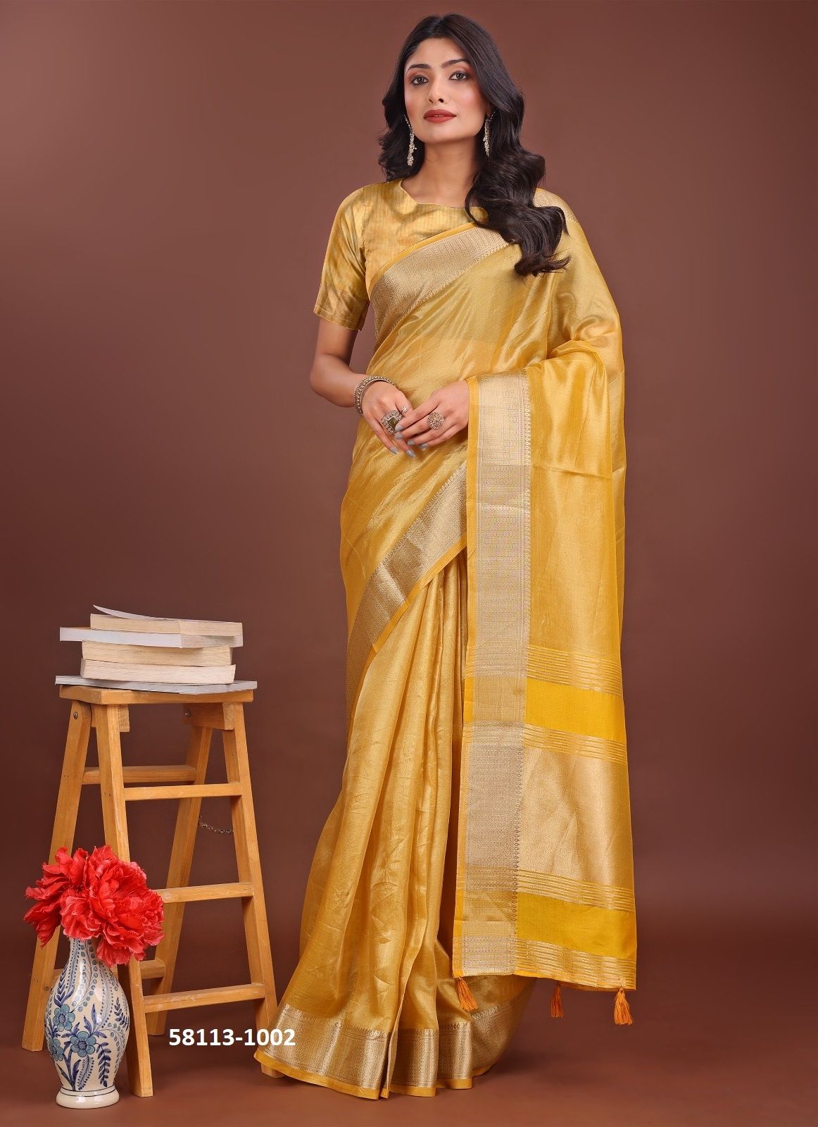 INTERLAKEN - Catalog # 58113 (Set of 6 Sarees) by Brand STROLLAY ®