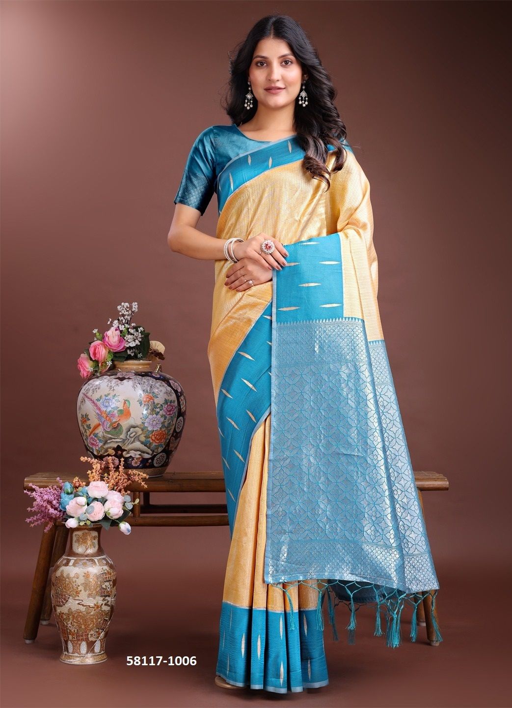 DAIRY MILK - Catalog # 58117 (Set of 8 Sarees) by Brand STROLLAY ®
