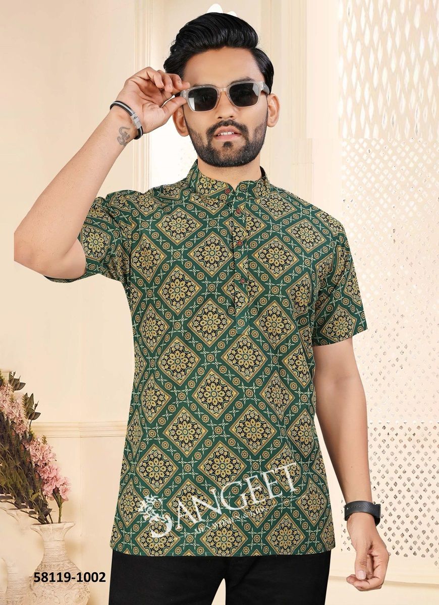RETRO 3 - Catalog # 58119 (Set of 4 Men's Ethnic Wear) by Brand SANGEET