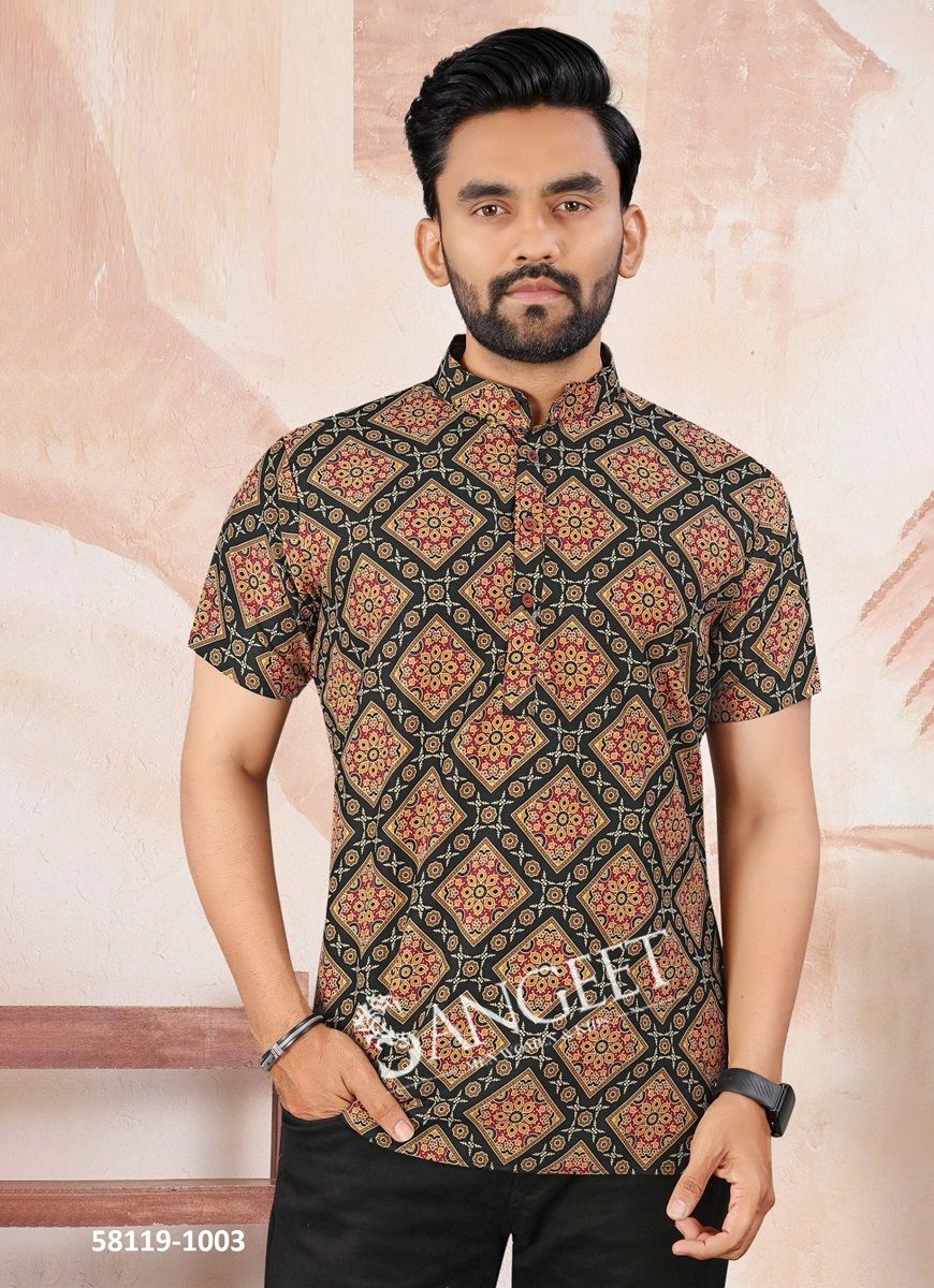 RETRO 3 - Catalog # 58119 (Set of 4 Men's Ethnic Wear) by Brand SANGEET