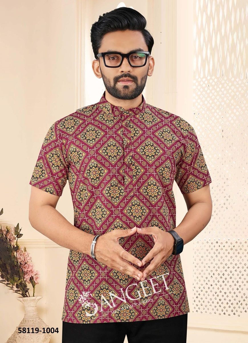 RETRO 3 - Catalog # 58119 (Set of 4 Men's Ethnic Wear) by Brand SANGEET