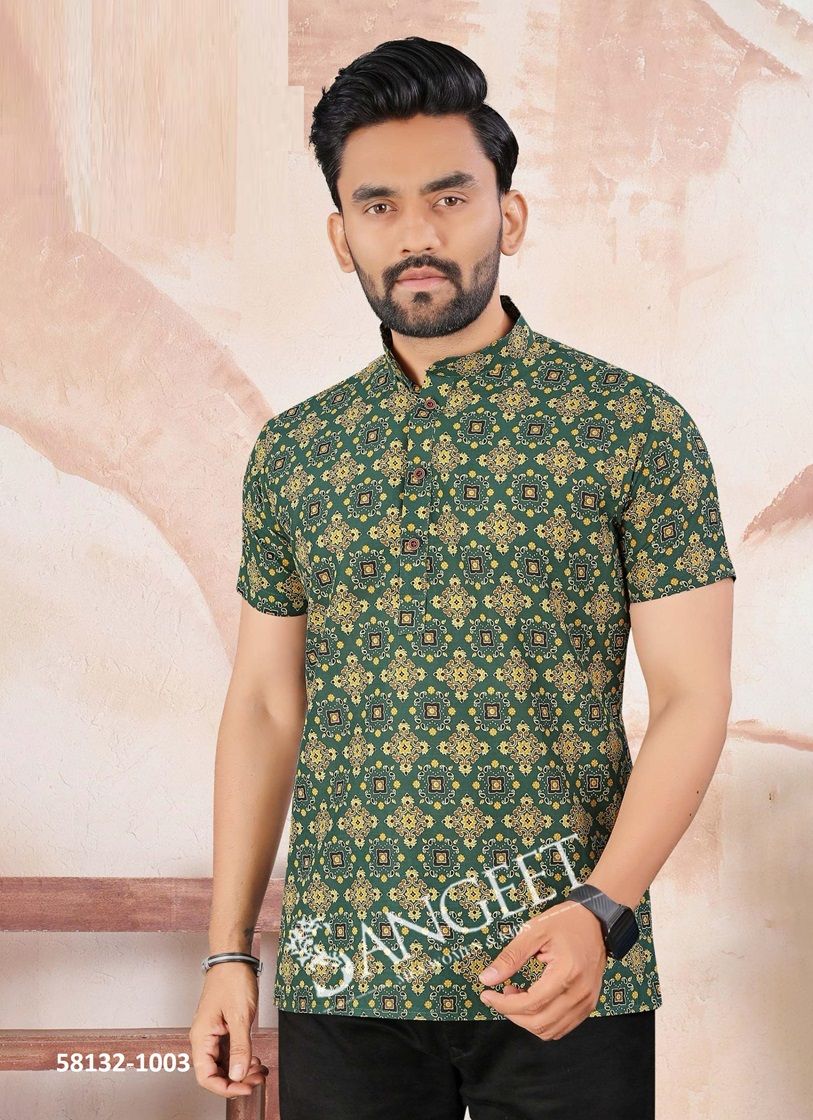RETRO 4 - Catalog # 58132 (Set of 4 Men's Ethnic Wear) by Brand SANGEET