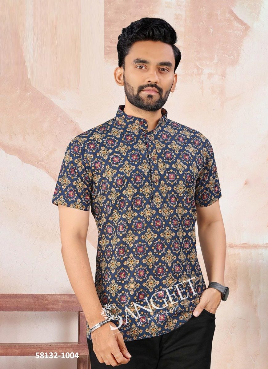 RETRO 4 - Catalog # 58132 (Set of 4 Men's Ethnic Wear) by Brand SANGEET