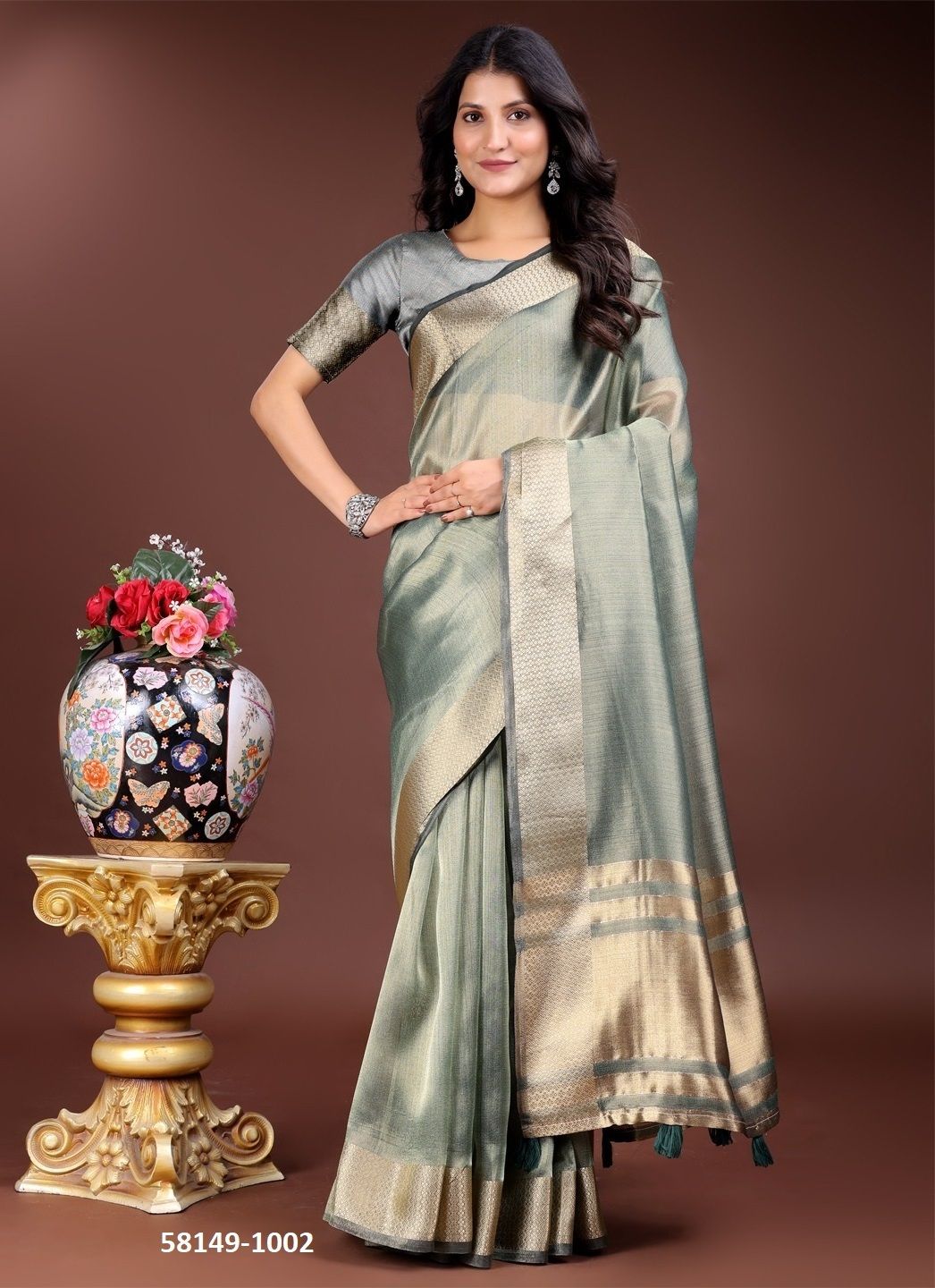 MARRAKECH - Catalog # 58149 (Set of 6 Sarees) by Brand STROLLAY ®