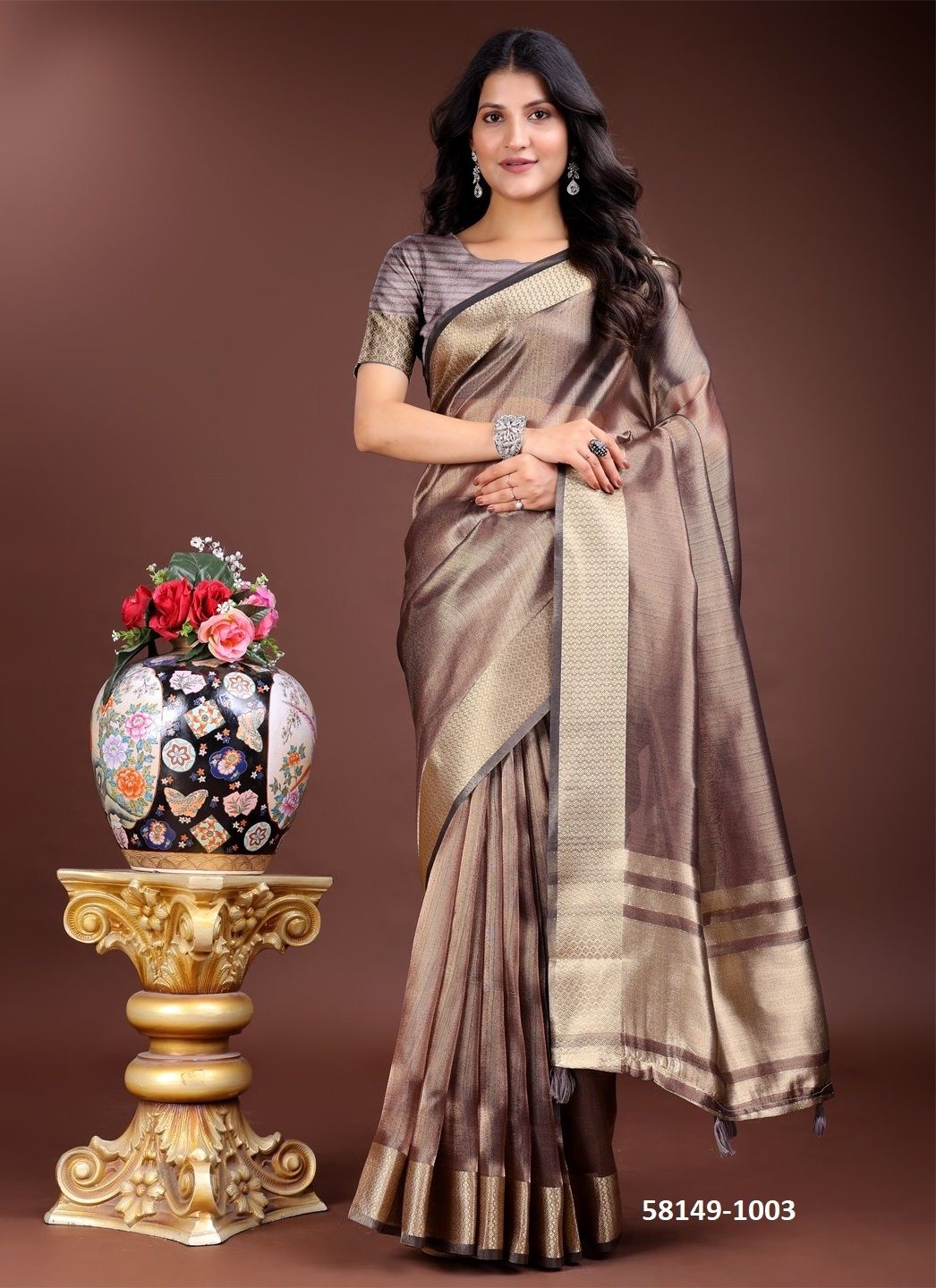 MARRAKECH - Catalog # 58149 (Set of 6 Sarees) by Brand STROLLAY ®