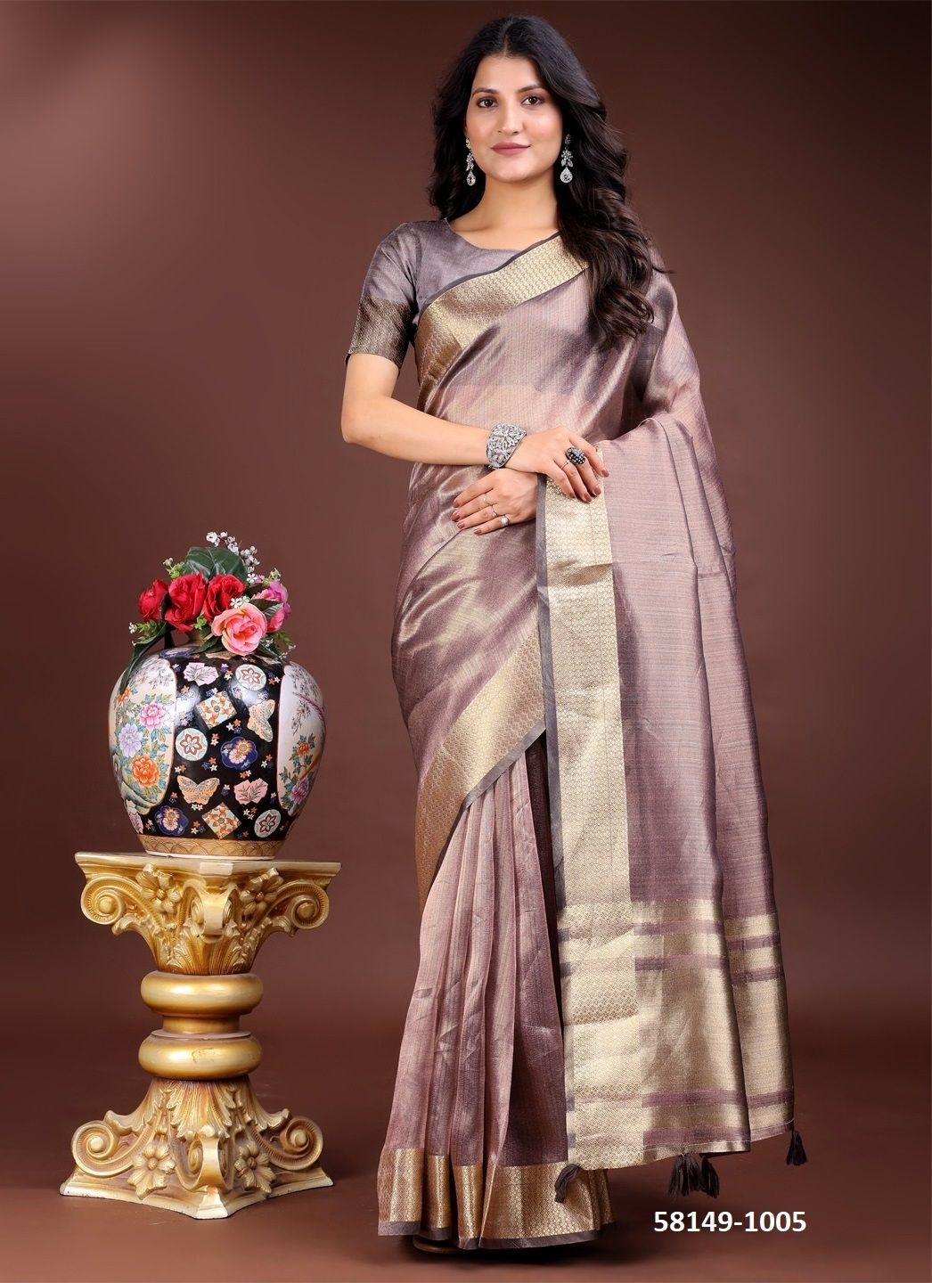 MARRAKECH - Catalog # 58149 (Set of 6 Sarees) by Brand STROLLAY ®