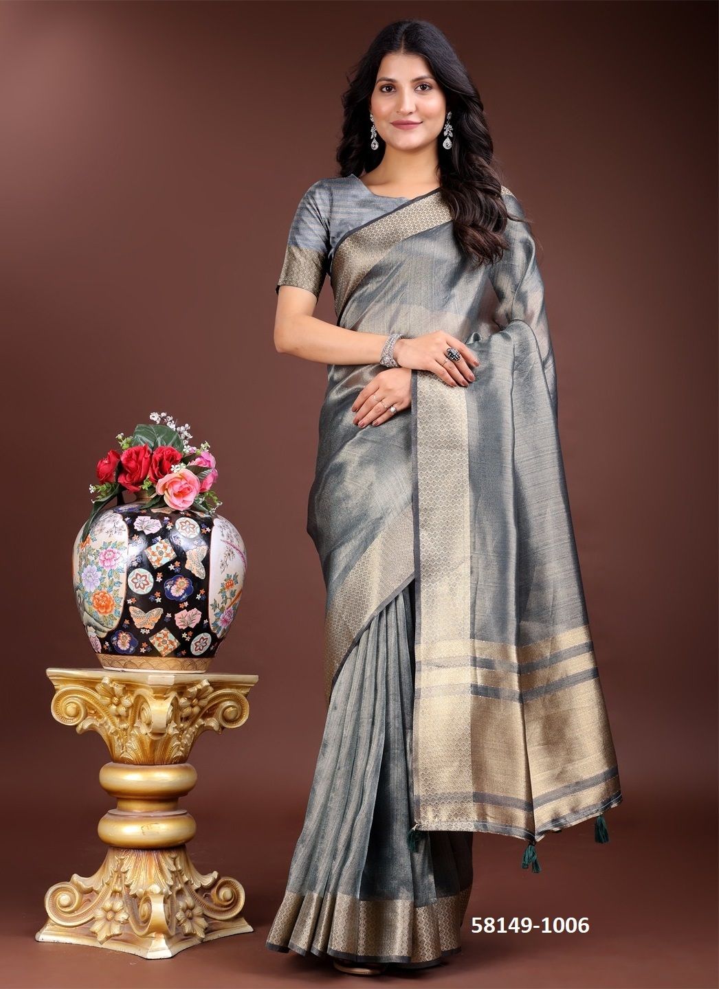 MARRAKECH - Catalog # 58149 (Set of 6 Sarees) by Brand STROLLAY ®