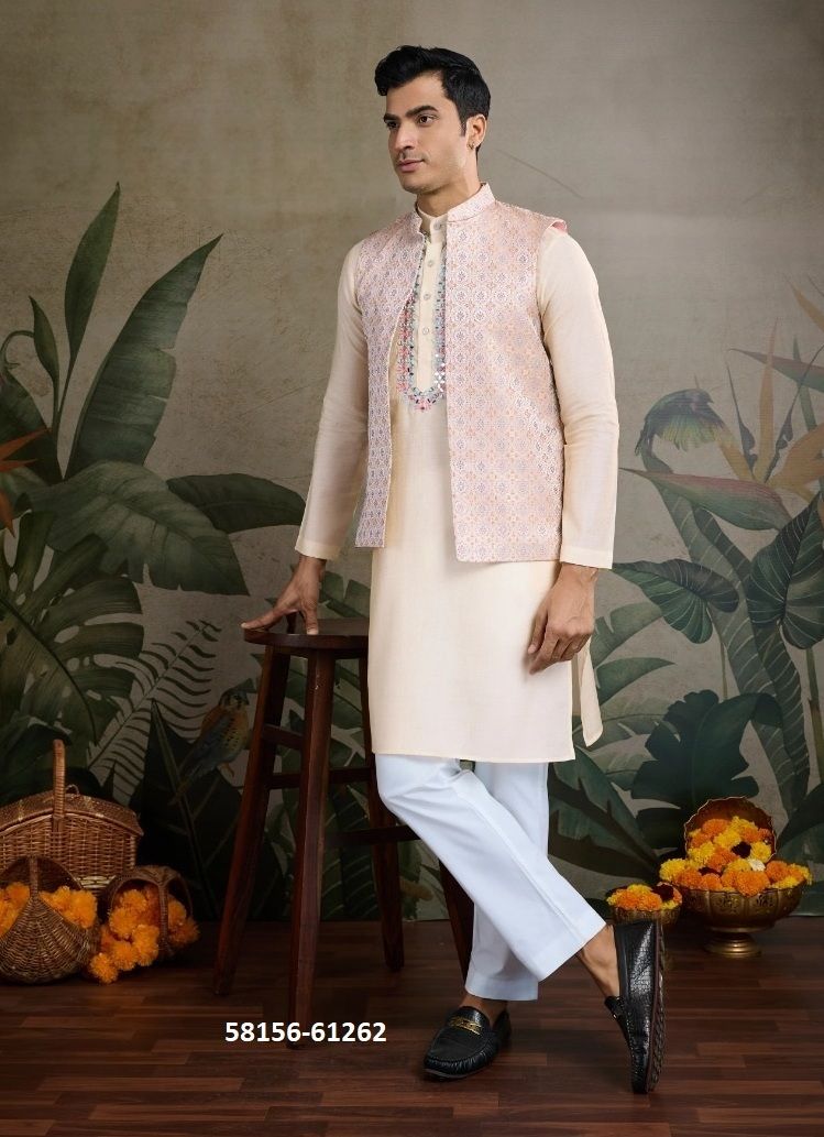 ROYAL DRAPE 1 - Catalog # 58156 (Set of 4 Men's Ethnic Wear) by Brand STROLLAY ®