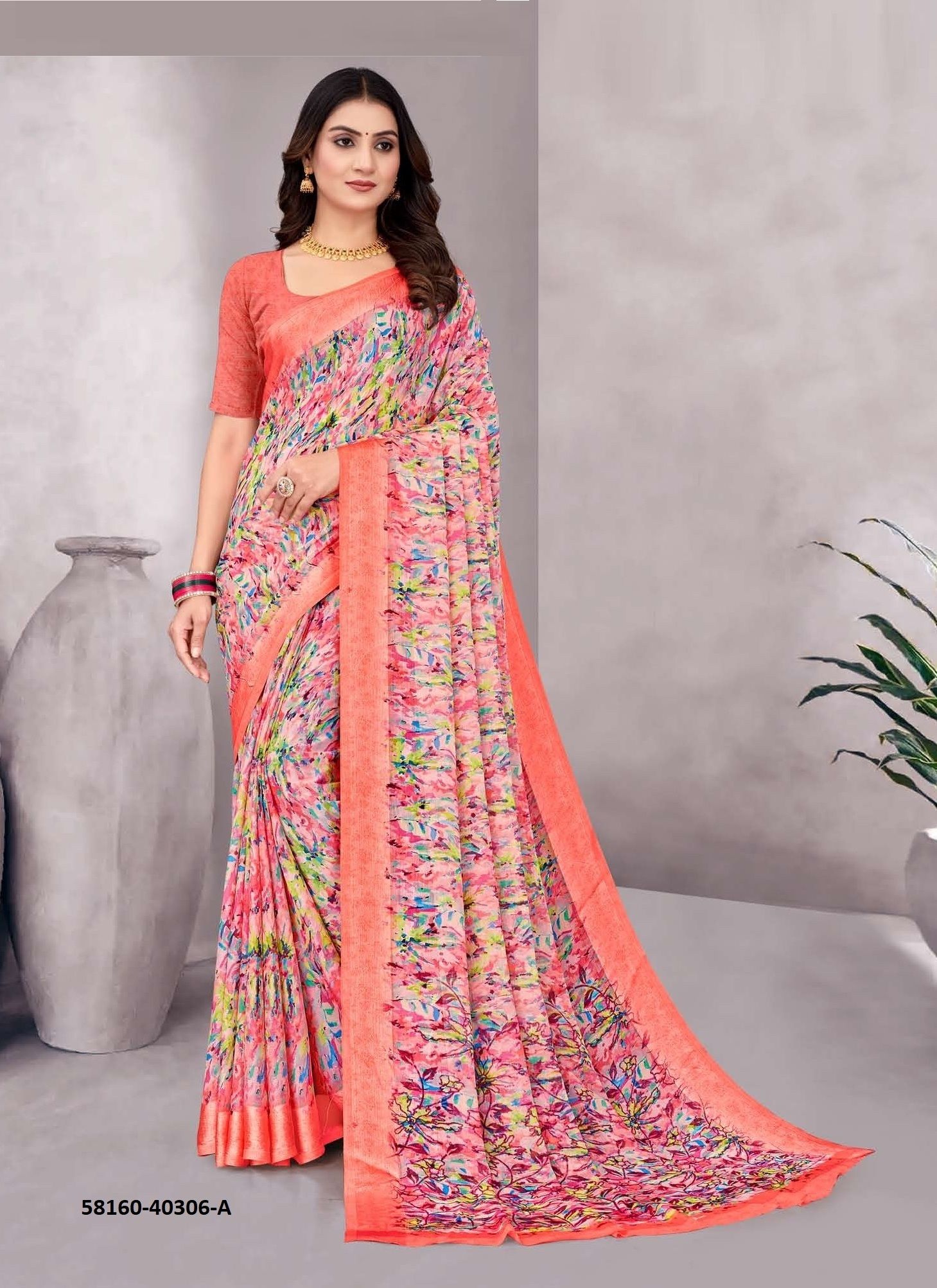 CHERRY 48 - Catalog # 58160 (Set of 6 Sarees) by Brand RUCHI SAREES CHERRY 48 - Catalog # 58160 (Set of 6 Sarees) by Brand RUCHI SAREES