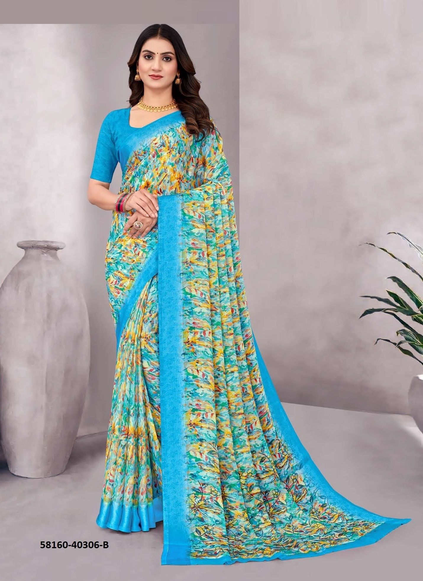 CHERRY 48 - Catalog # 58160 (Set of 6 Sarees) by Brand RUCHI SAREES CHERRY 48 - Catalog # 58160 (Set of 6 Sarees) by Brand RUCHI SAREES