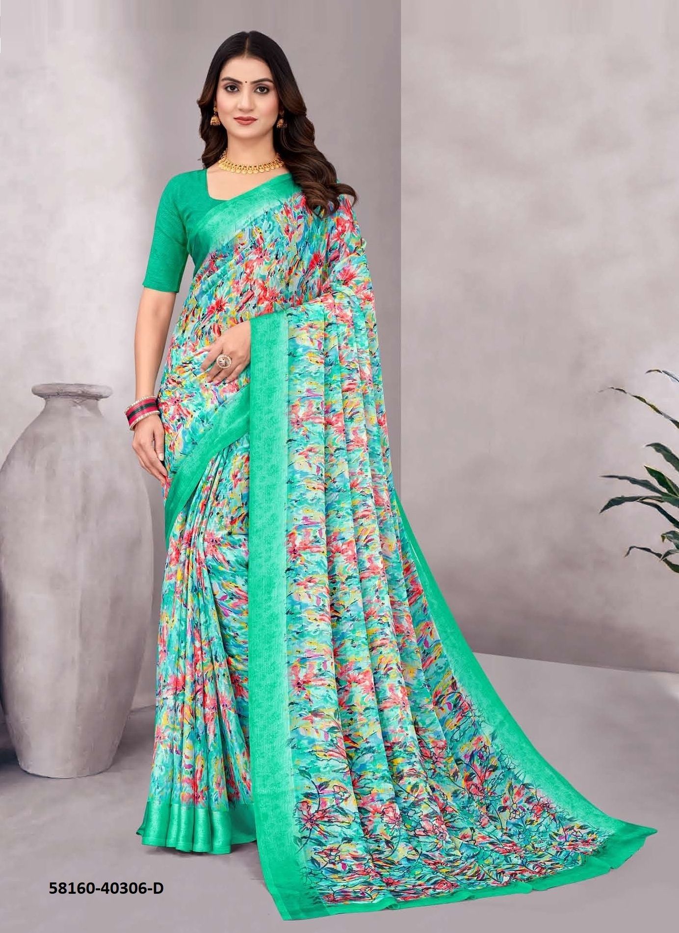 CHERRY 48 - Catalog # 58160 (Set of 6 Sarees) by Brand RUCHI SAREES CHERRY 48 - Catalog # 58160 (Set of 6 Sarees) by Brand RUCHI SAREES