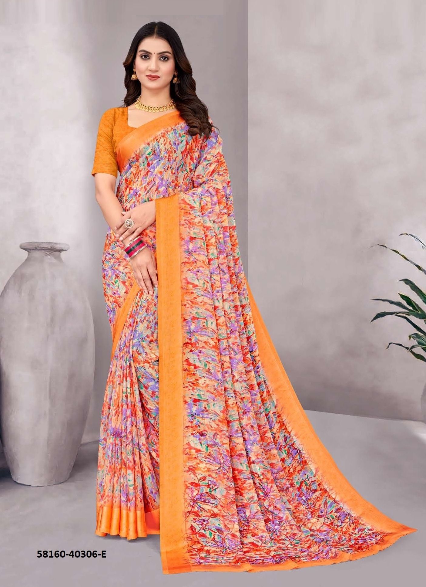 CHERRY 48 - Catalog # 58160 (Set of 6 Sarees) by Brand RUCHI SAREES CHERRY 48 - Catalog # 58160 (Set of 6 Sarees) by Brand RUCHI SAREES