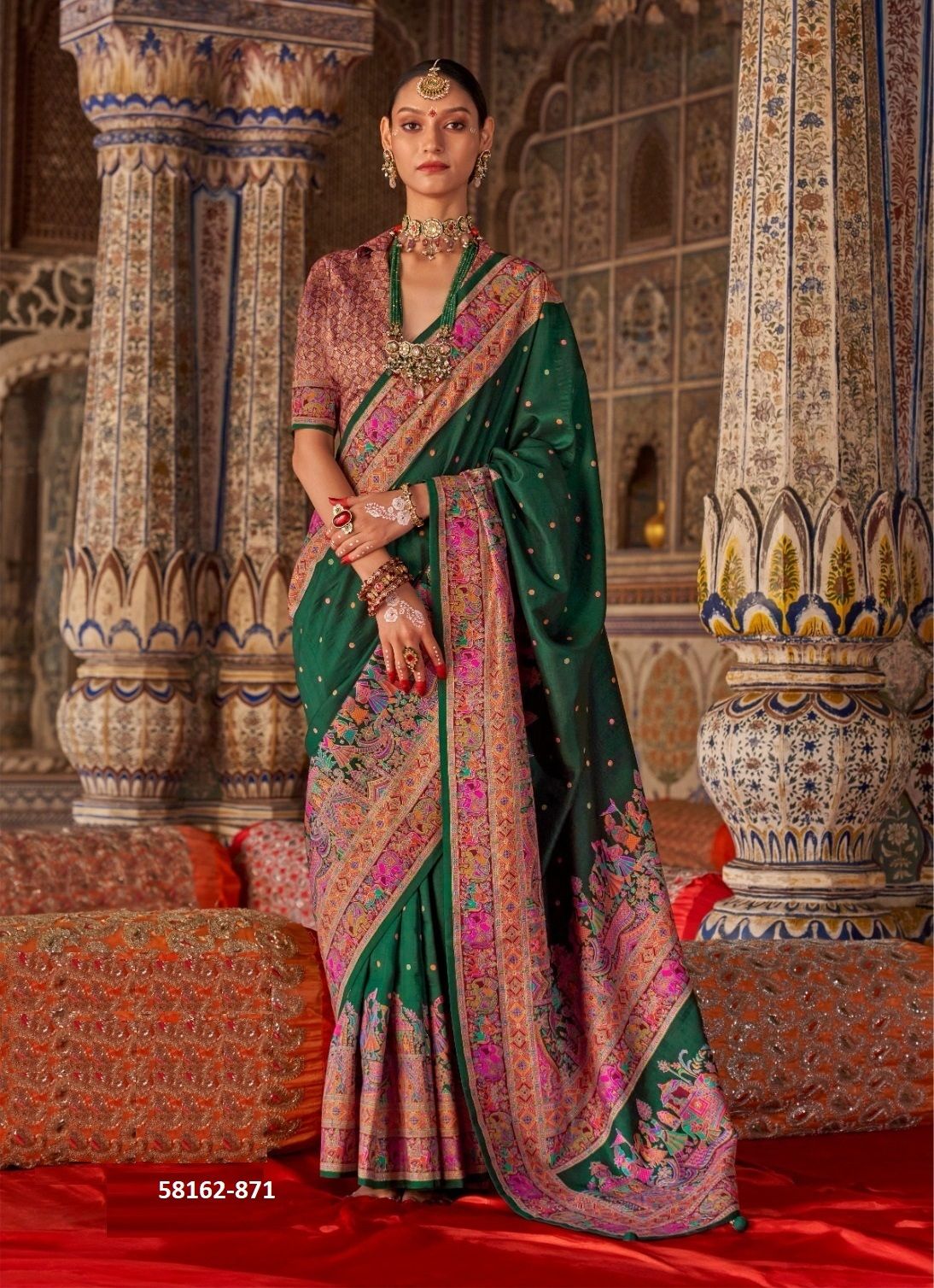 RAJ TILAK 1 - Catalog # 58162 (Set of 6 Sarees) by Brand KRESHVA RAJ TILAK 1 - Catalog # 58162 (Set of 6 Sarees) by Brand KRESHVA