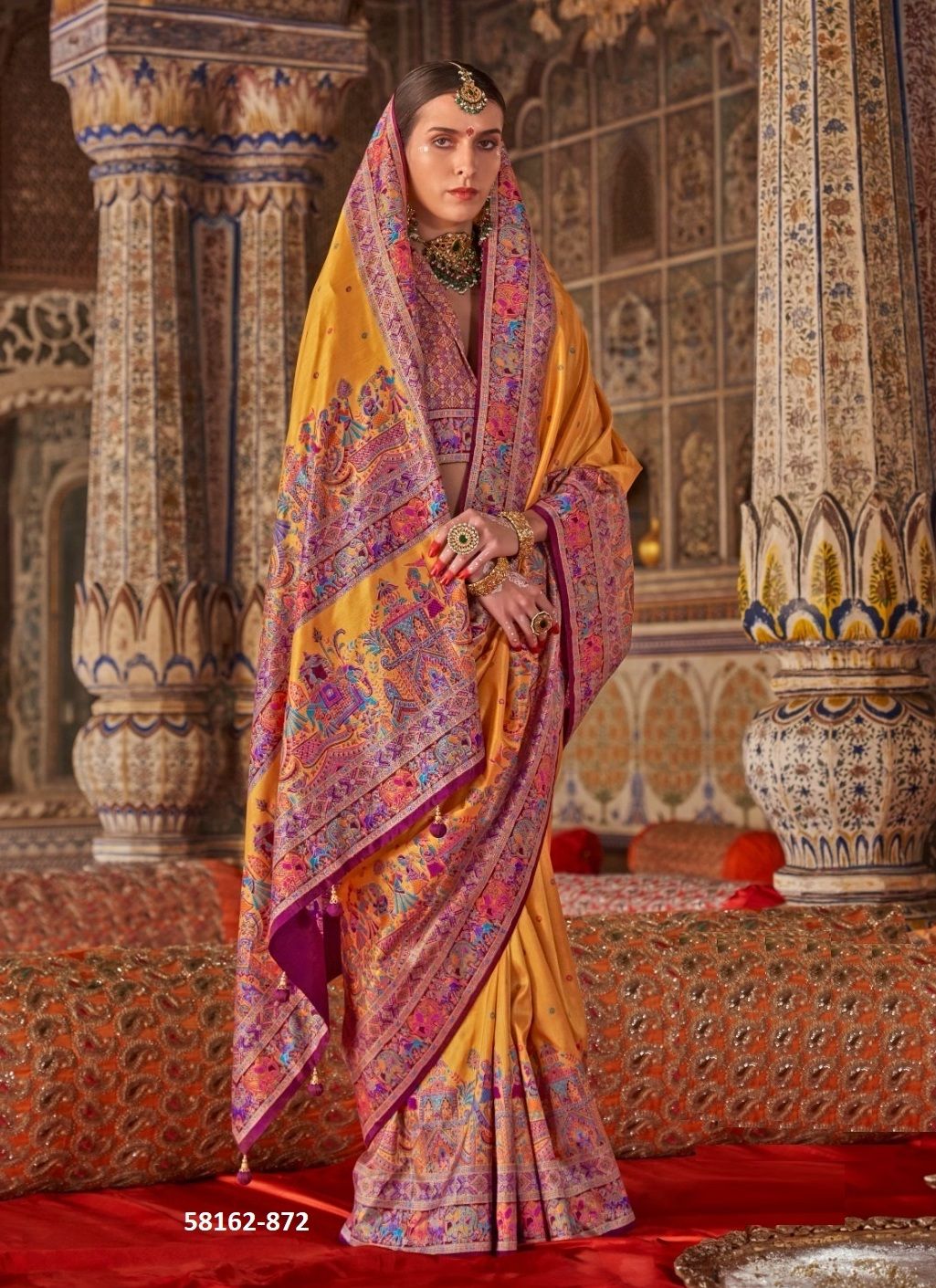 RAJ TILAK 1 - Catalog # 58162 (Set of 6 Sarees) by Brand KRESHVA RAJ TILAK 1 - Catalog # 58162 (Set of 6 Sarees) by Brand KRESHVA