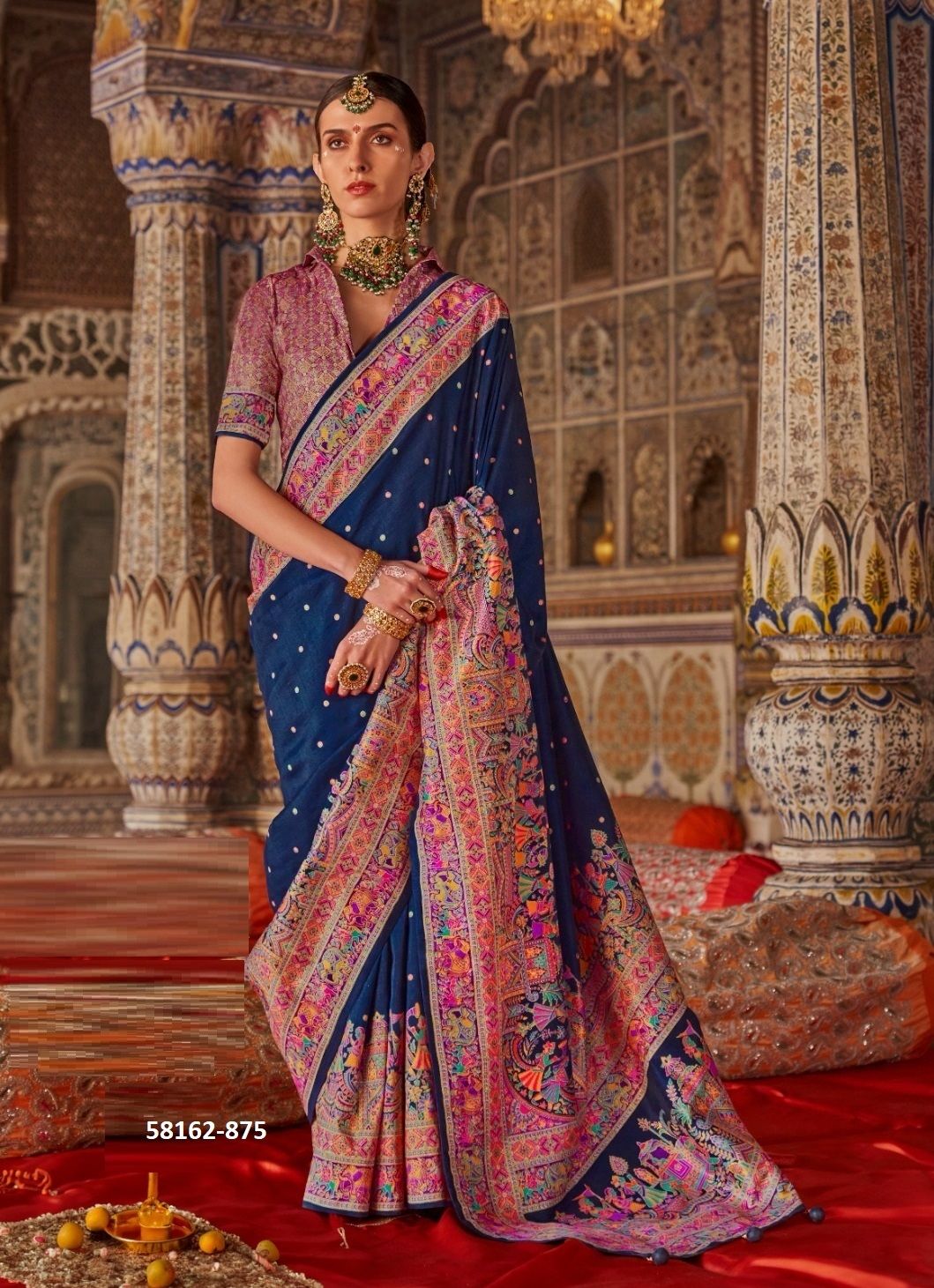 RAJ TILAK 1 - Catalog # 58162 (Set of 6 Sarees) by Brand KRESHVA RAJ TILAK 1 - Catalog # 58162 (Set of 6 Sarees) by Brand KRESHVA
