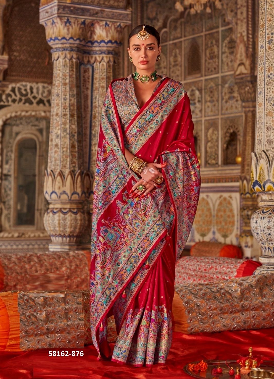 RAJ TILAK 1 - Catalog # 58162 (Set of 6 Sarees) by Brand KRESHVA RAJ TILAK 1 - Catalog # 58162 (Set of 6 Sarees) by Brand KRESHVA