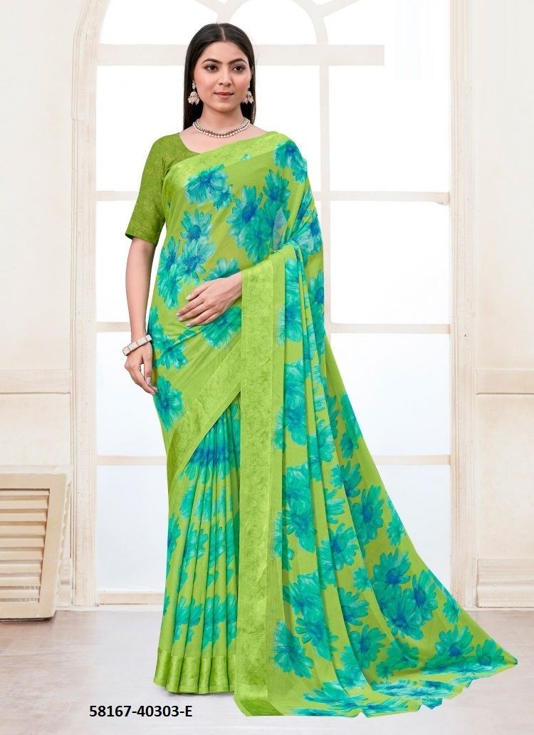 CHERRY 45 - Catalog # 58167 (Set of 6 Sarees) by Brand RUCHI SAREES