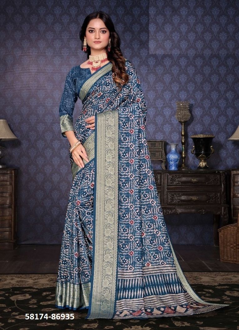 MADHURA - Catalog # 58174 (Set of 12 Sarees) by Brand VIPUL FASHIONS