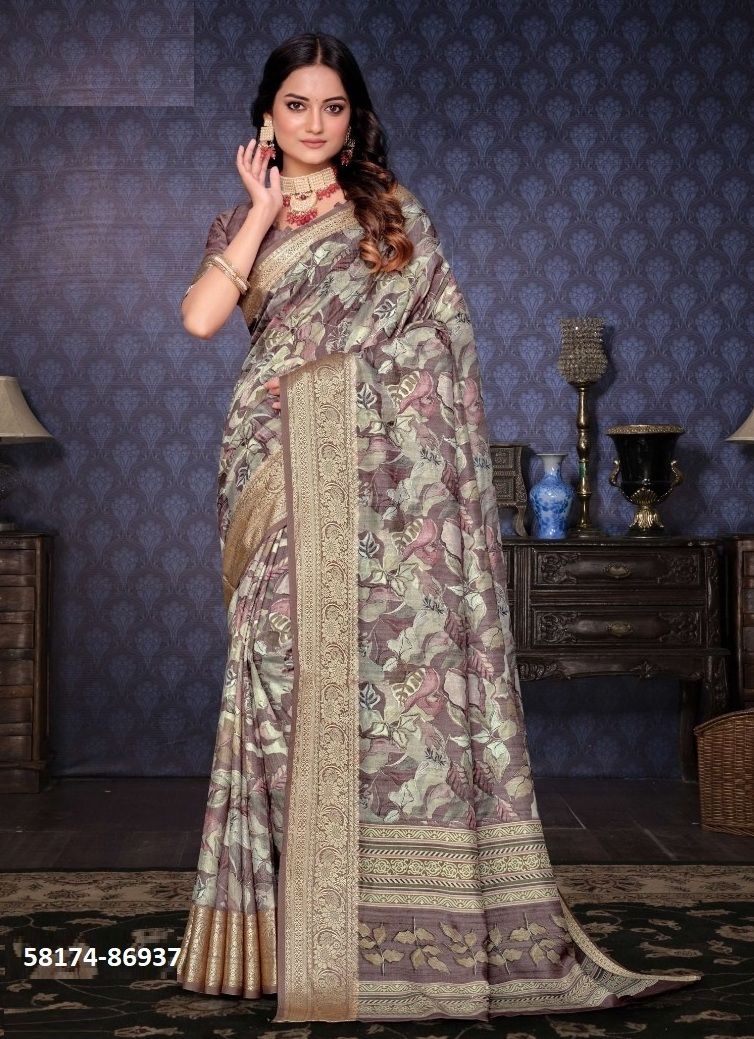 MADHURA - Catalog # 58174 (Set of 12 Sarees) by Brand VIPUL FASHIONS