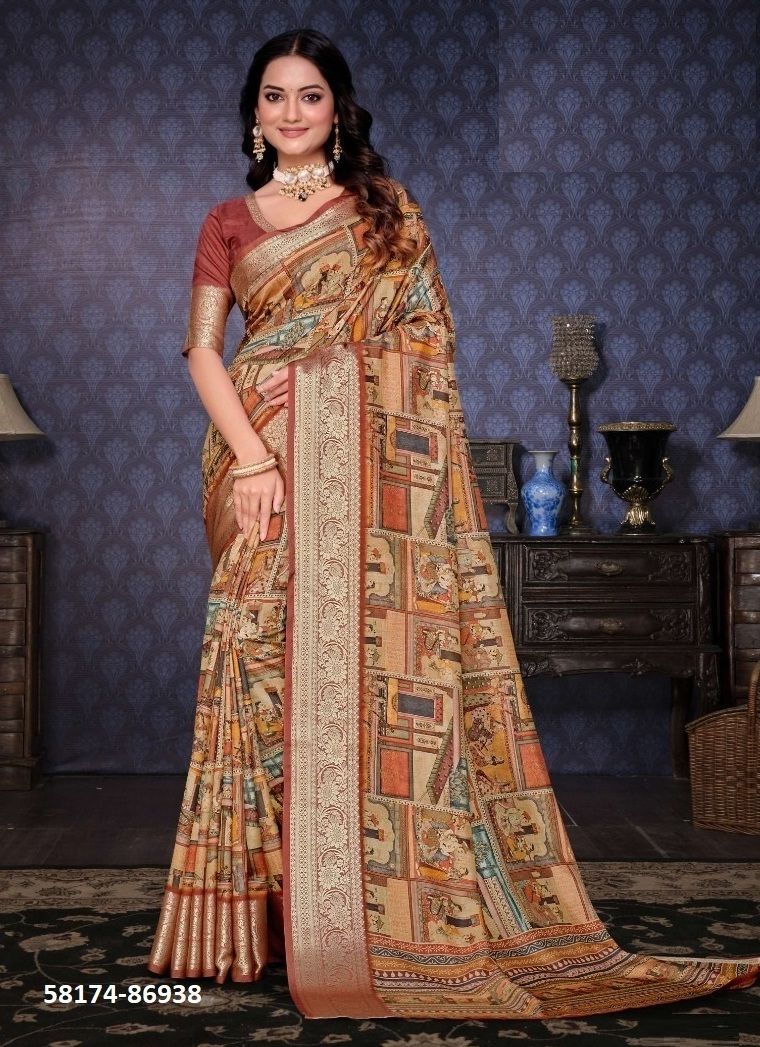 MADHURA - Catalog # 58174 (Set of 12 Sarees) by Brand VIPUL FASHIONS
