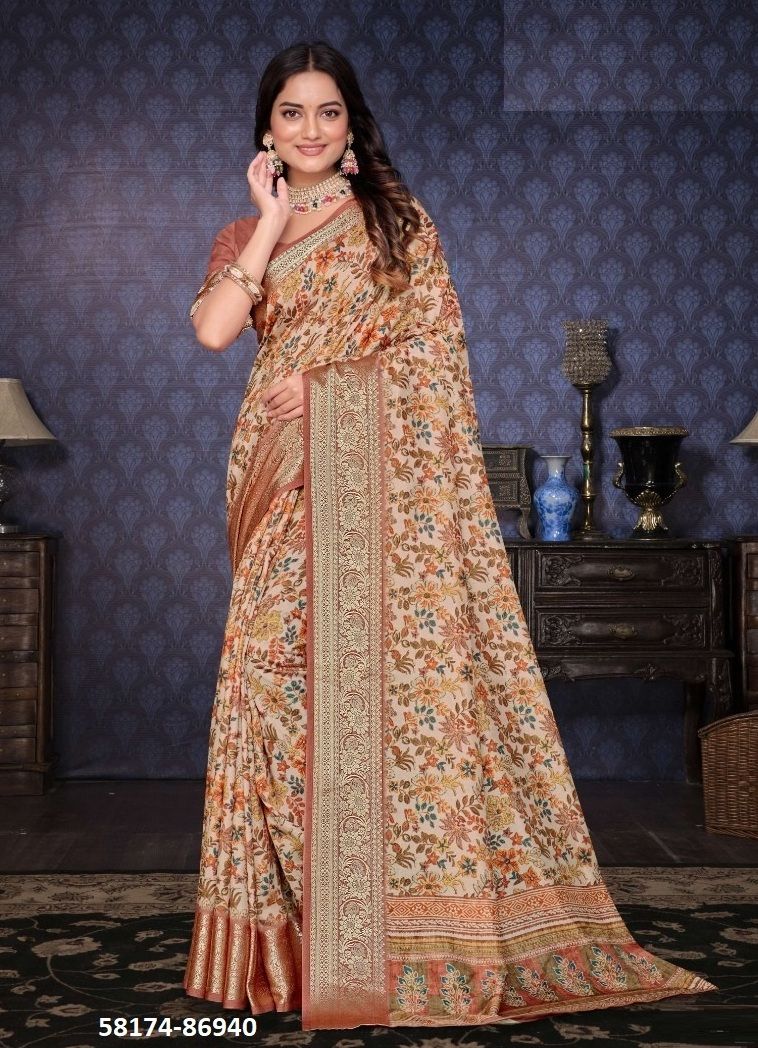 MADHURA - Catalog # 58174 (Set of 12 Sarees) by Brand VIPUL FASHIONS