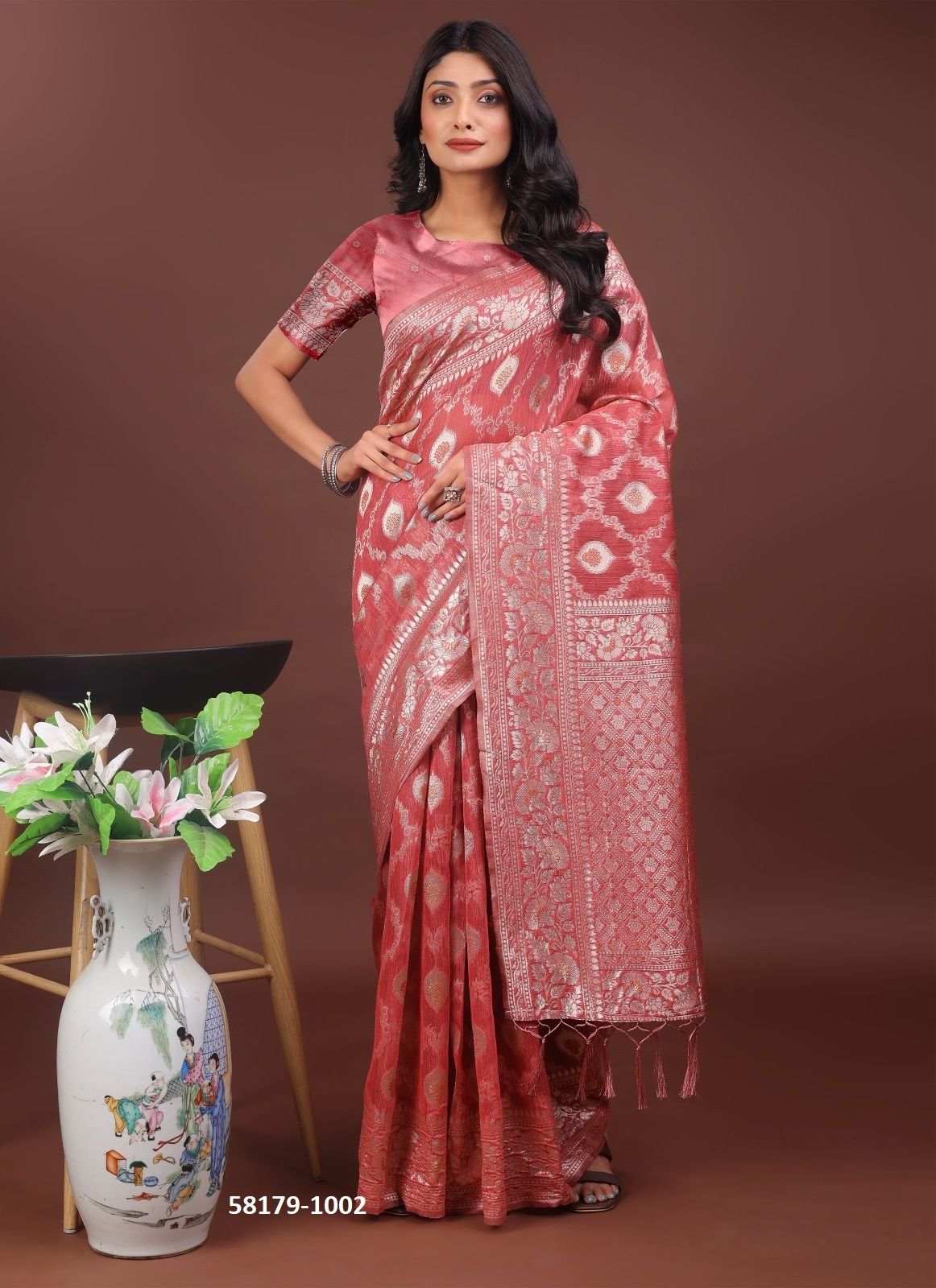 ZARISTA - Catalog # 58179 (Set of 6 Sarees) by Brand STROLLAY ®