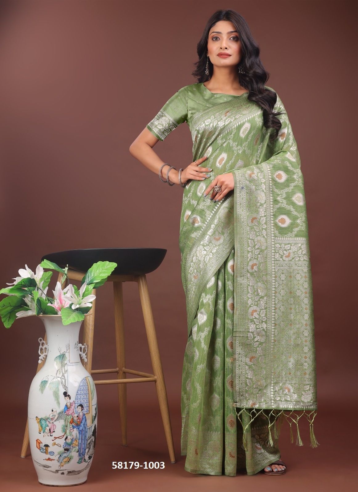 ZARISTA - Catalog # 58179 (Set of 6 Sarees) by Brand STROLLAY ®