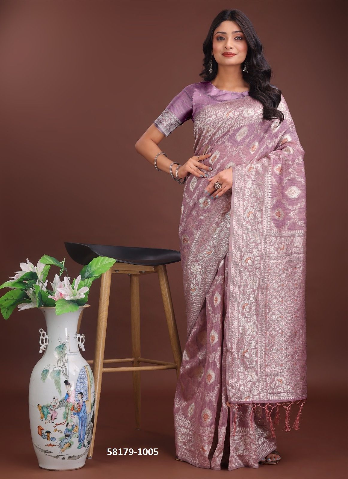 ZARISTA - Catalog # 58179 (Set of 6 Sarees) by Brand STROLLAY ®