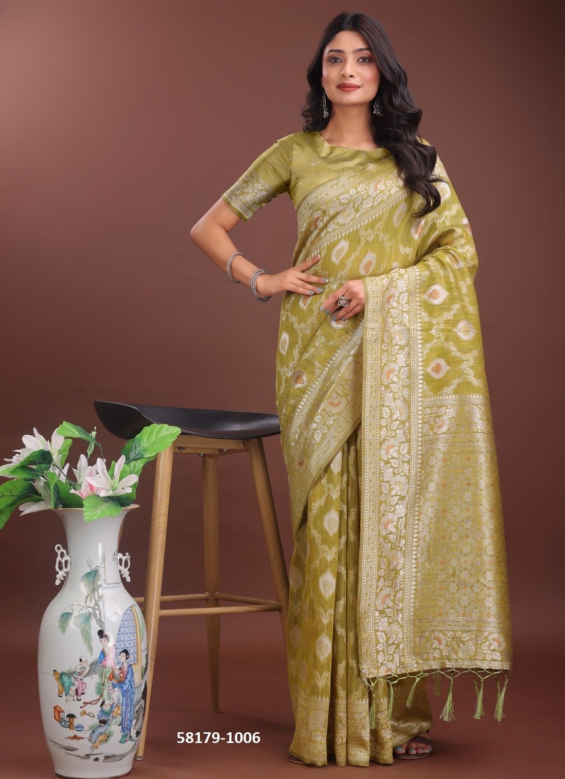 ZARISTA - Catalog # 58179 (Set of 6 Sarees) by Brand STROLLAY ®