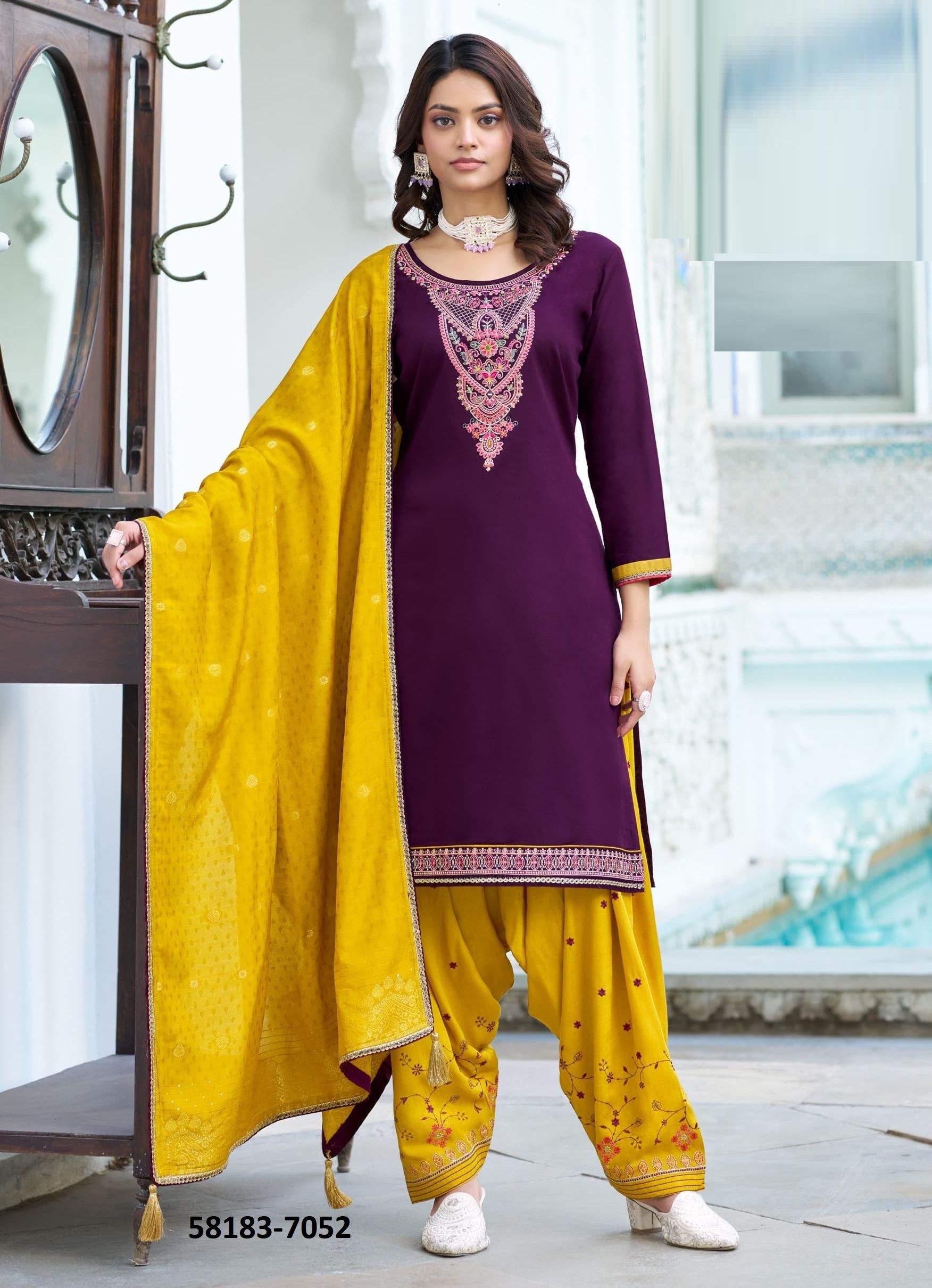 FASHION OF PATIALA 38 - Catalog # 58183 (Set of 6 Readymade Salwar Suits) by Brand KESSI FABRICS FASHION OF PATIALA 38 - Catalog # 58183 (Set of 6 Readymade Salwar Suits) by Brand KESSI FABRICS