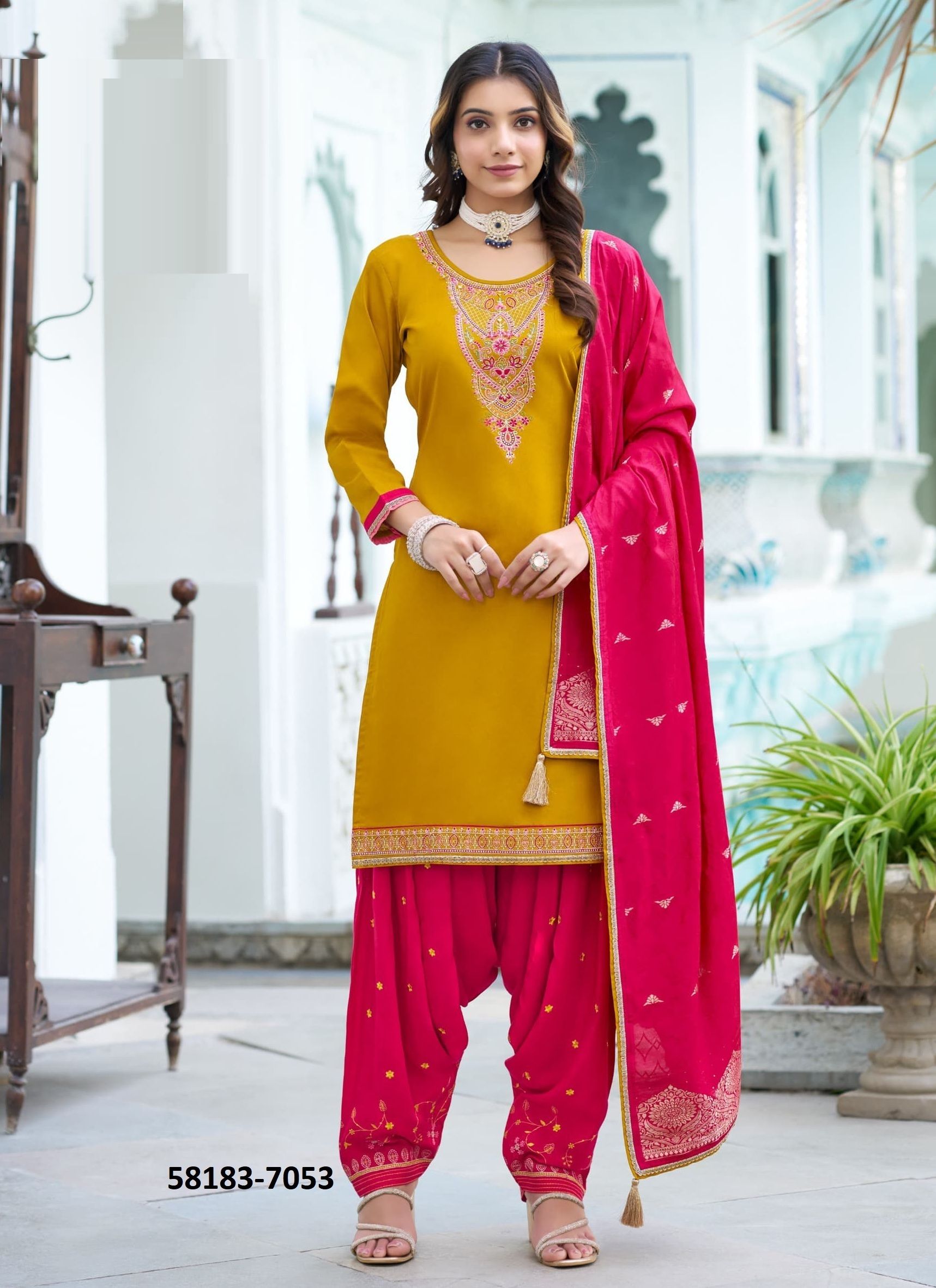 FASHION OF PATIALA 38 - Catalog # 58183 (Set of 6 Readymade Salwar Suits) by Brand KESSI FABRICS FASHION OF PATIALA 38 - Catalog # 58183 (Set of 6 Readymade Salwar Suits) by Brand KESSI FABRICS