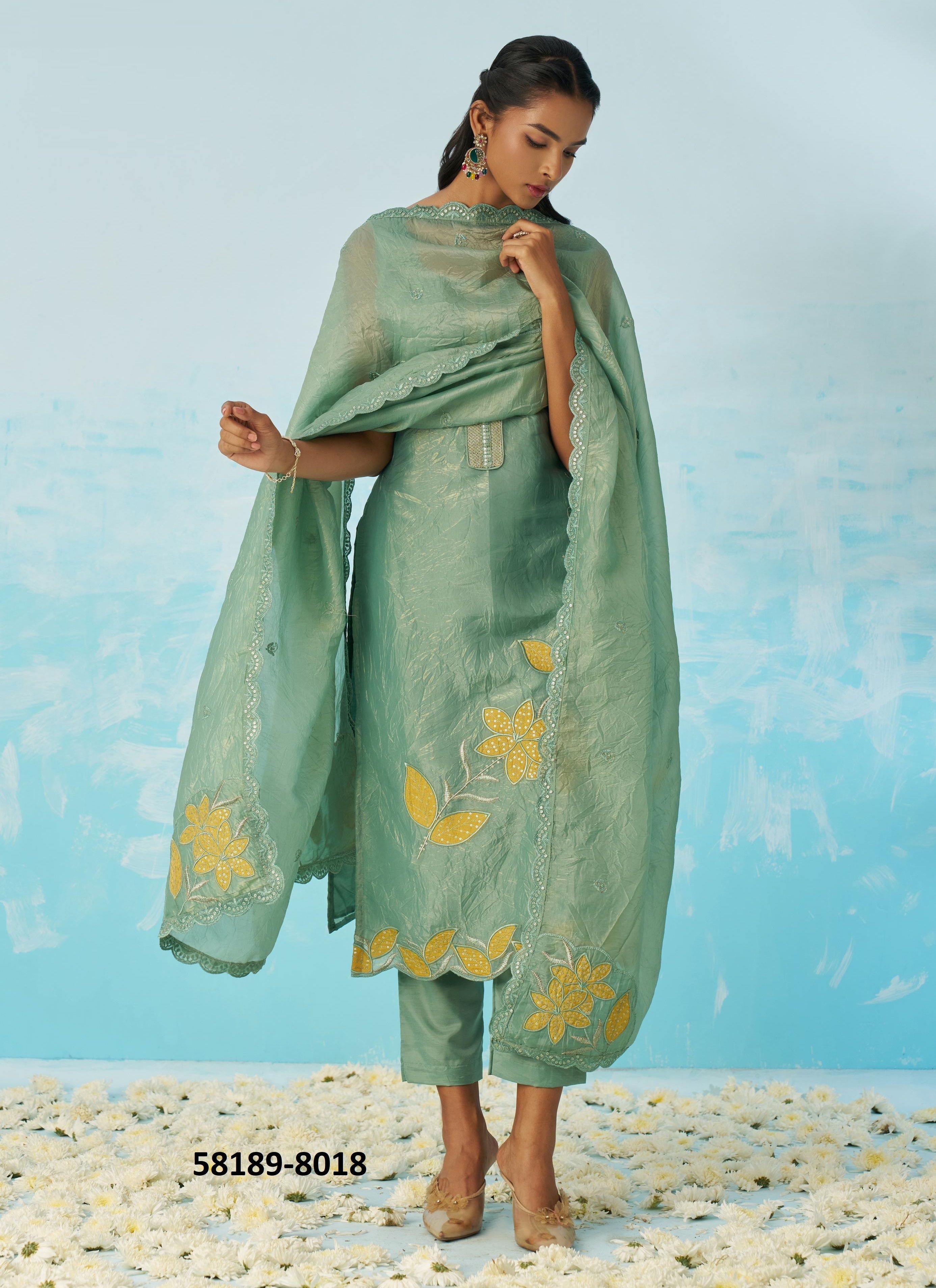 JASMINE - Catalog # 58189 (Set of 3 Readymade Salwar Suits) by Brand ALIZEH FASHION