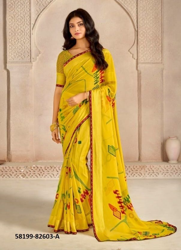 SATYA - Catalog # 58199 (Set of 8 Sarees) by Brand VIPUL FASHIONS