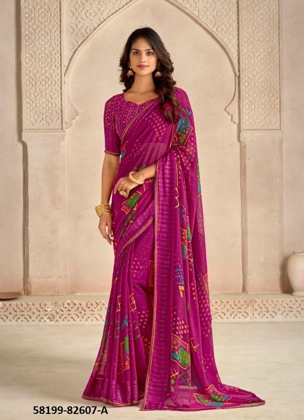 SATYA - Catalog # 58199 (Set of 8 Sarees) by Brand VIPUL FASHIONS
