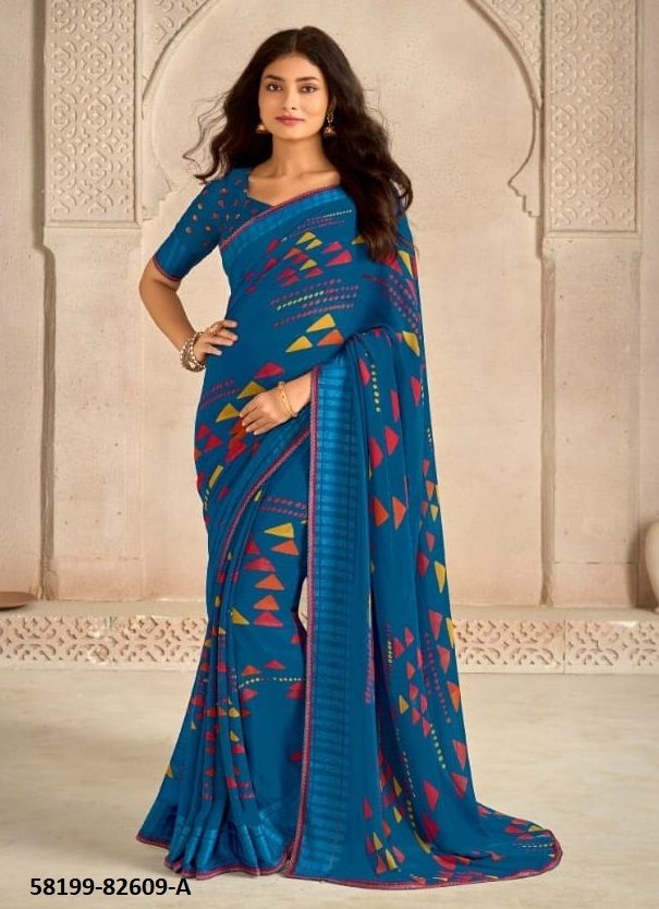 SATYA - Catalog # 58199 (Set of 8 Sarees) by Brand VIPUL FASHIONS