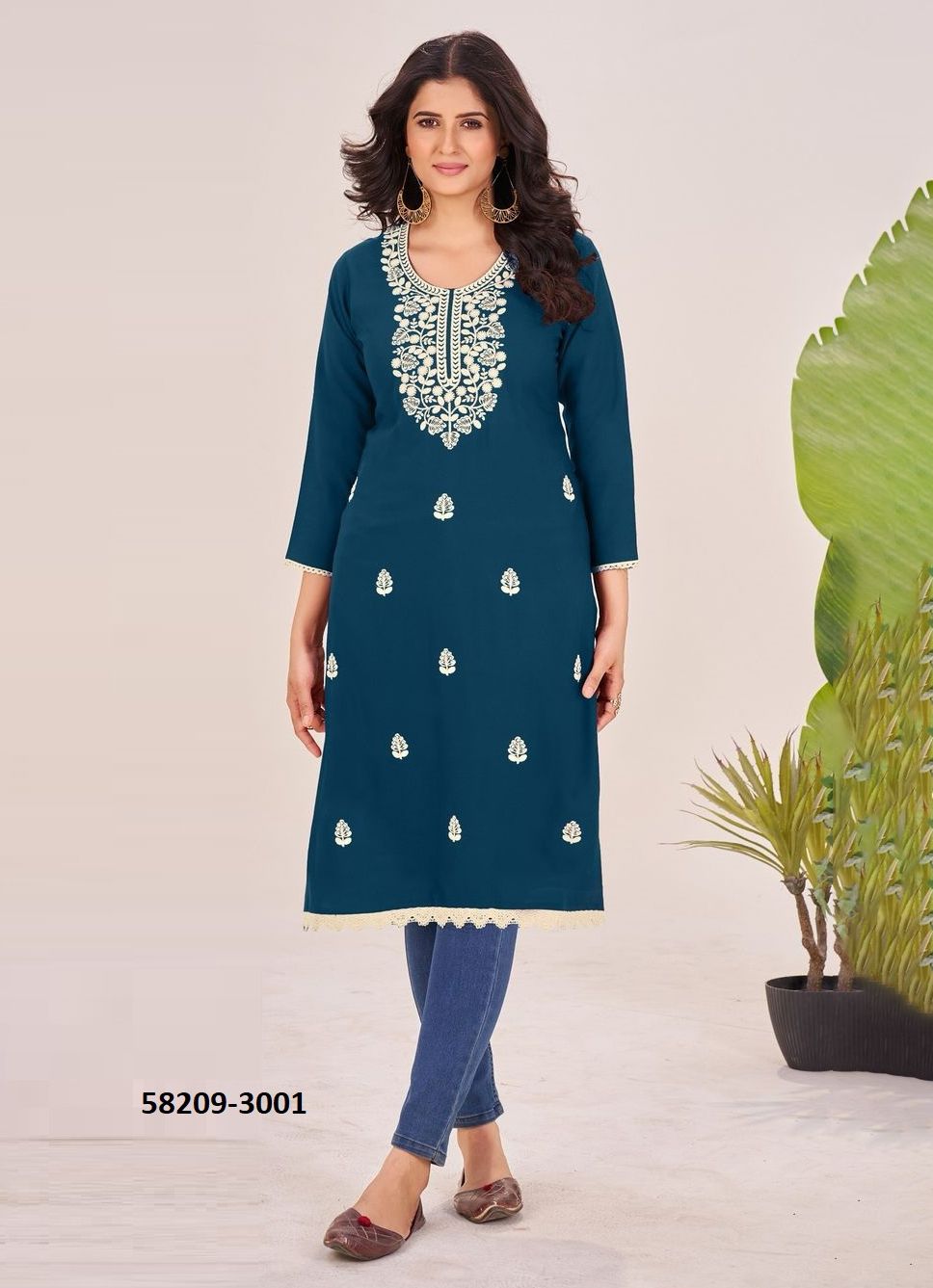 COLLEGE GIRL 3 - Catalog # 58209 (Set of 6 Readymade Women's Kurtis / Tops) by Brand BLUE HILLS COLLEGE GIRL 3 - Catalog # 58209 (Set of 6 Readymade Women's Kurtis / Tops) by Brand BLUE HILLS