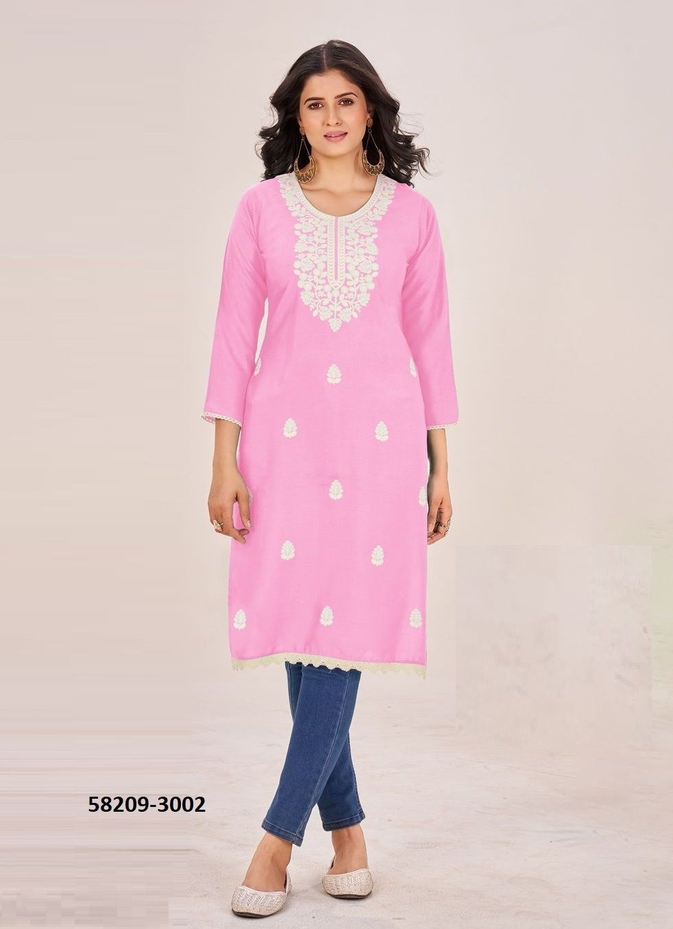 COLLEGE GIRL 3 - Catalog # 58209 (Set of 6 Readymade Women's Kurtis / Tops) by Brand BLUE HILLS COLLEGE GIRL 3 - Catalog # 58209 (Set of 6 Readymade Women's Kurtis / Tops) by Brand BLUE HILLS
