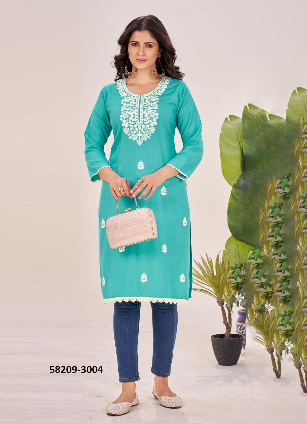 COLLEGE GIRL 3 - Catalog # 58209 (Set of 6 Readymade Women's Kurtis / Tops) by Brand BLUE HILLS COLLEGE GIRL 3 - Catalog # 58209 (Set of 6 Readymade Women's Kurtis / Tops) by Brand BLUE HILLS