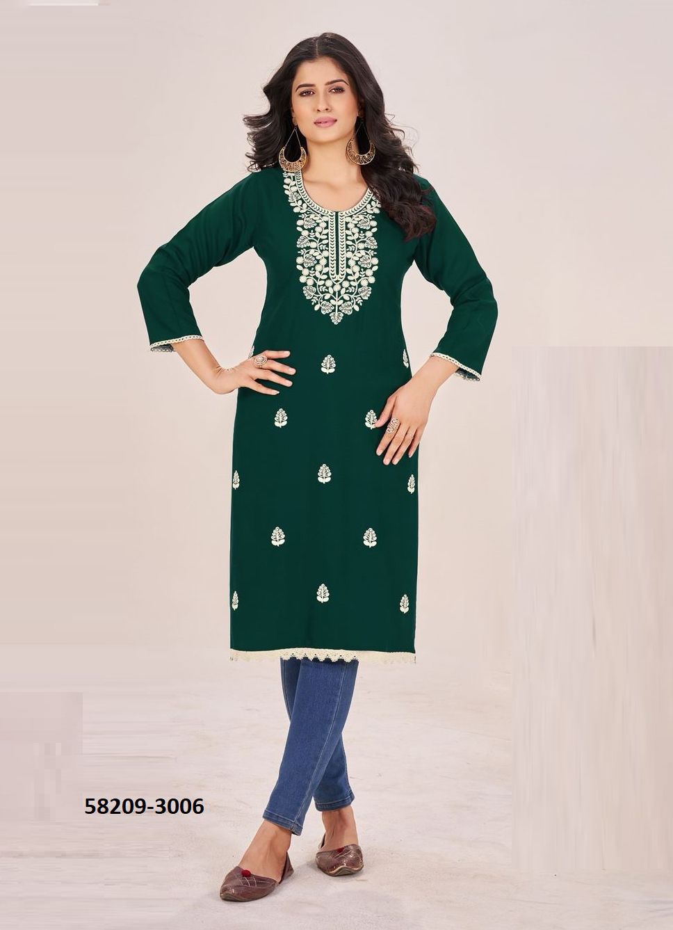 COLLEGE GIRL 3 - Catalog # 58209 (Set of 6 Readymade Women's Kurtis / Tops) by Brand BLUE HILLS COLLEGE GIRL 3 - Catalog # 58209 (Set of 6 Readymade Women's Kurtis / Tops) by Brand BLUE HILLS