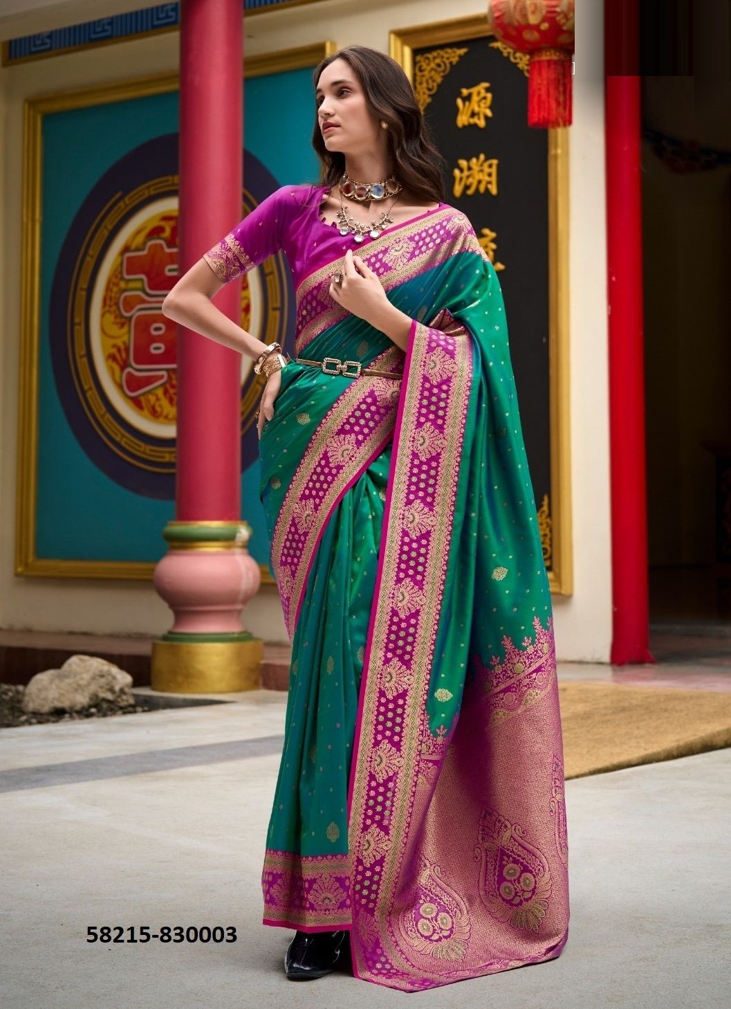 SAMRUDDHI SILK - Catalog # 58215 (Set of 8 Sarees) by Brand STROLLAY ®