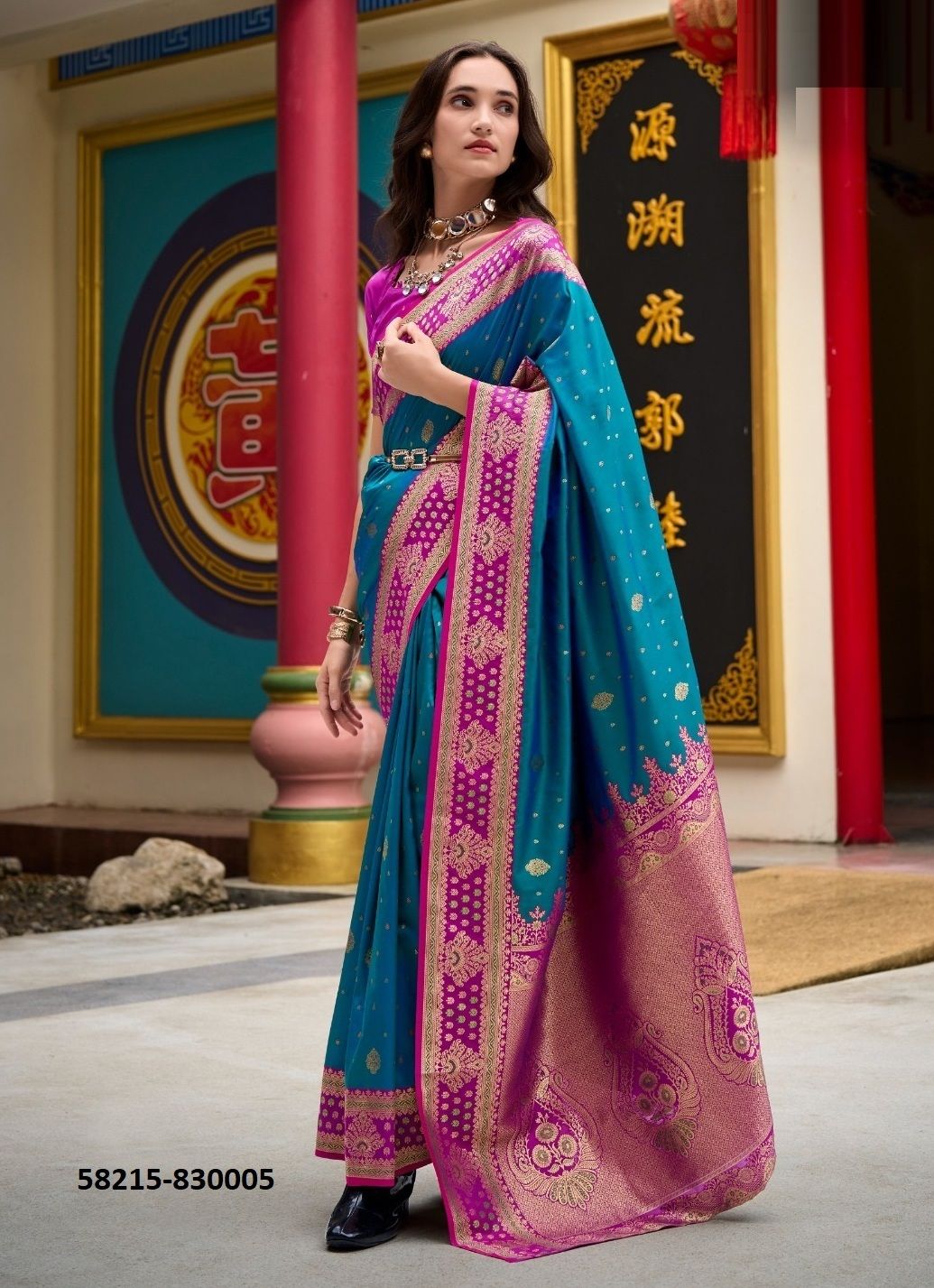 SAMRUDDHI SILK - Catalog # 58215 (Set of 8 Sarees) by Brand STROLLAY ®