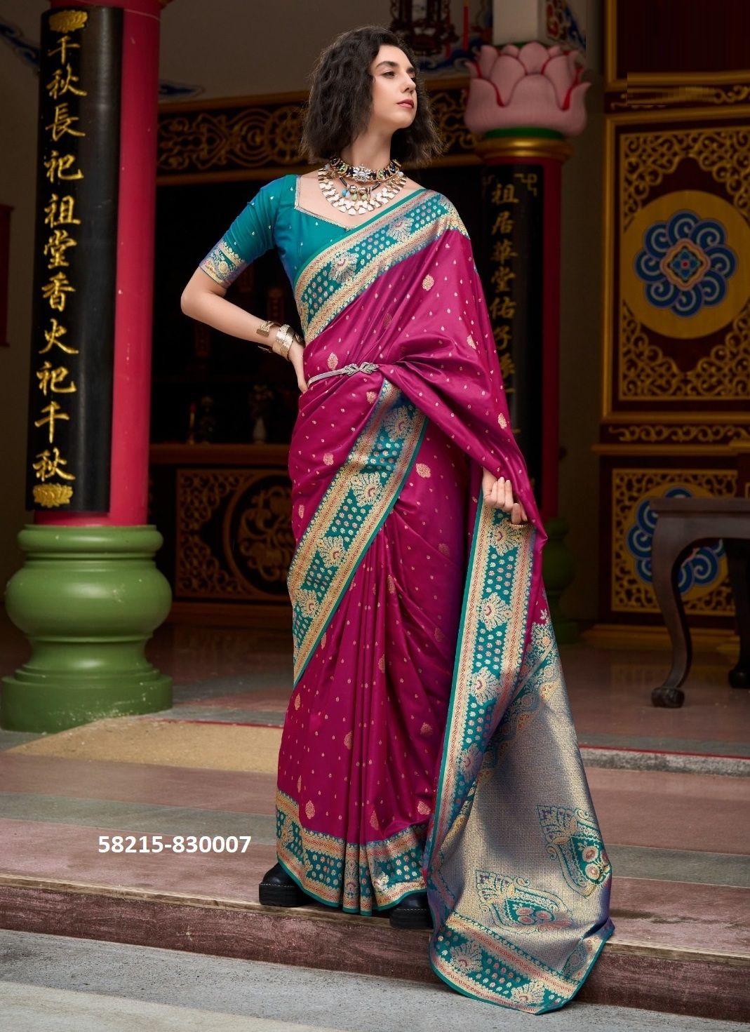 SAMRUDDHI SILK - Catalog # 58215 (Set of 8 Sarees) by Brand STROLLAY ®